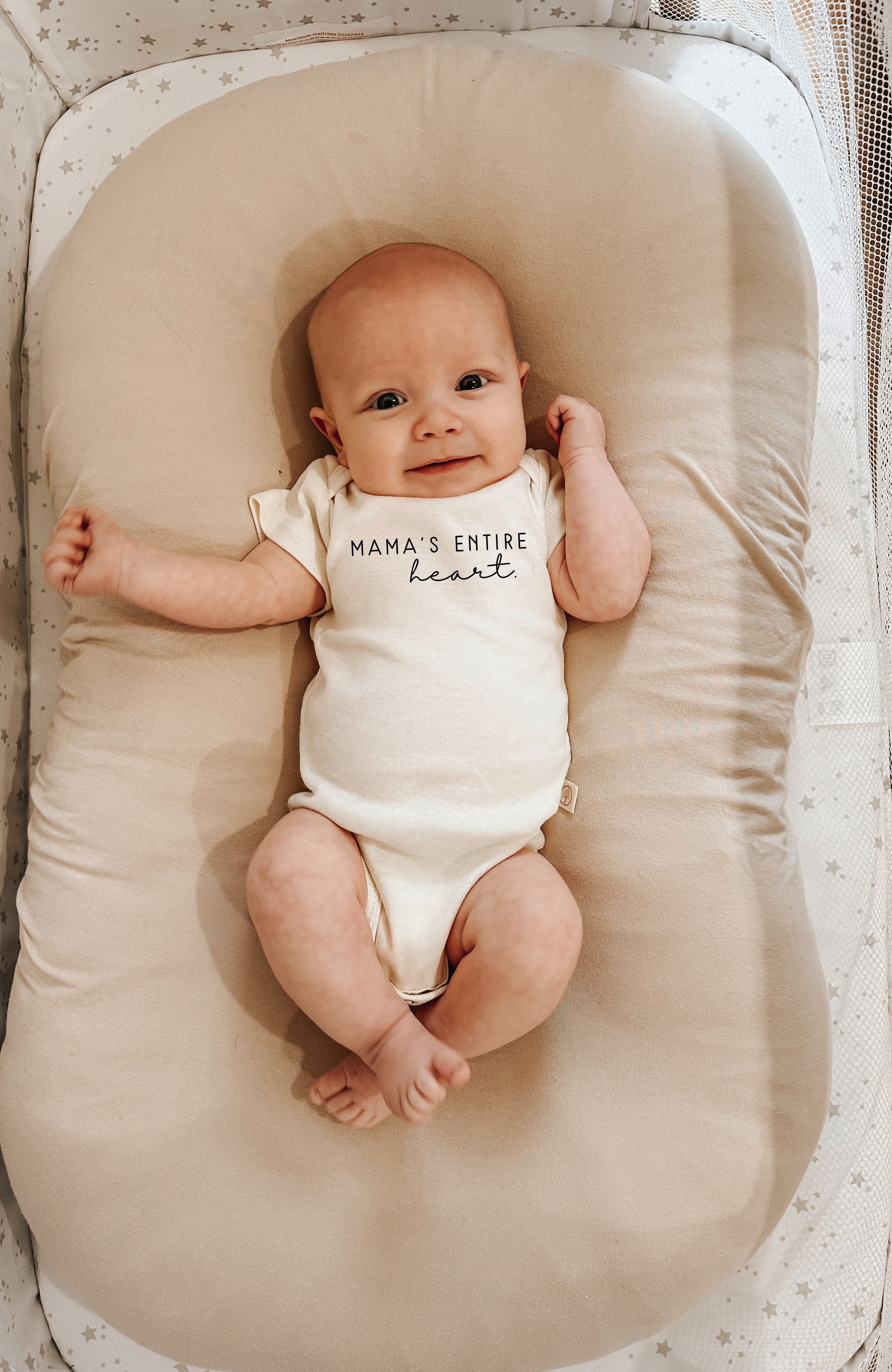 2 Pack - Mama's Entire Heart + Dada's Entire World Organic Cotton Baby Bodysuits