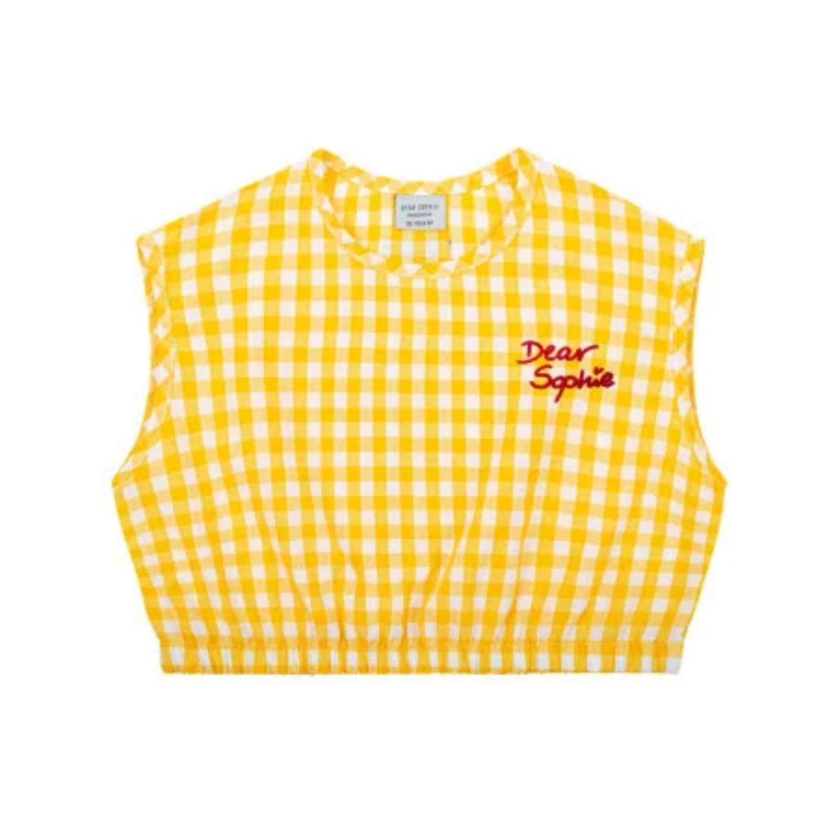 Yellow Gingham Crop Top