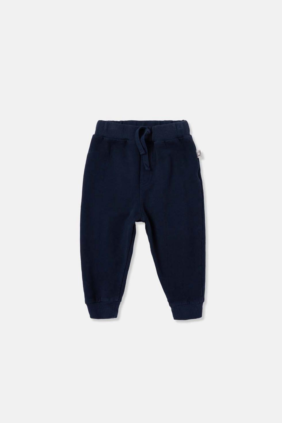 Soft fleece baby pants - Navy