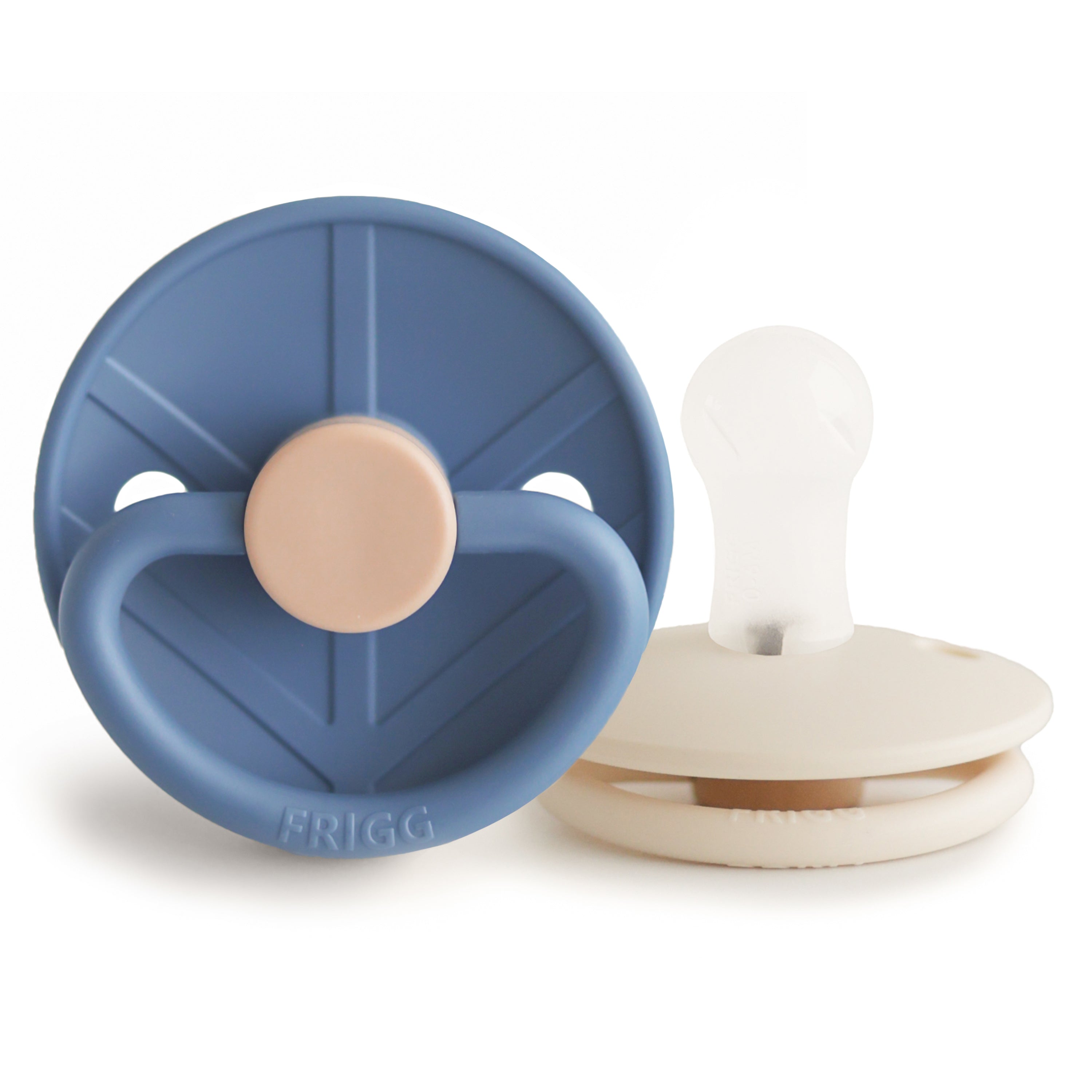 FRIGG Little Viking Silicone 2-Pack Pacifiers & Teethers Mushie Ocean View/Cream 0-6 months 