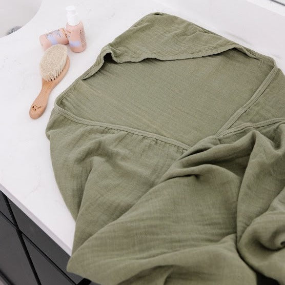 Hooded Towel<br> Olive