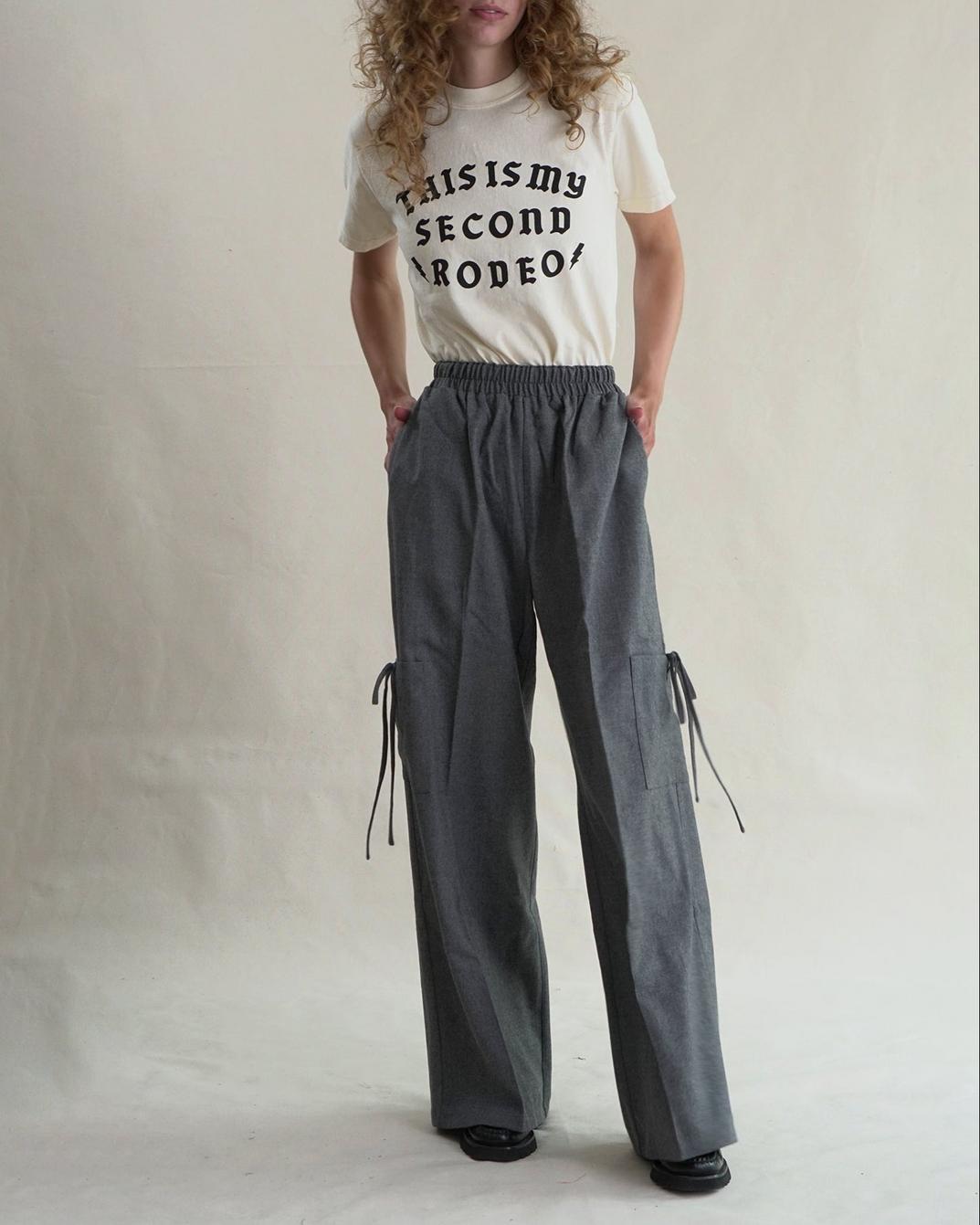 Wool Cargo Sunday Pant - Grey