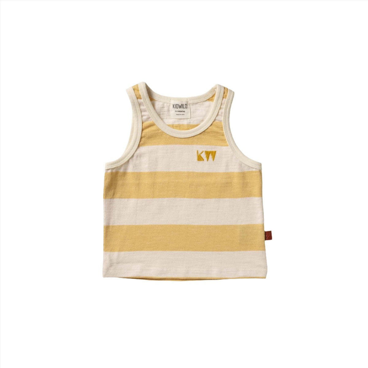 Organic Tank Top -  Yellow Stripe