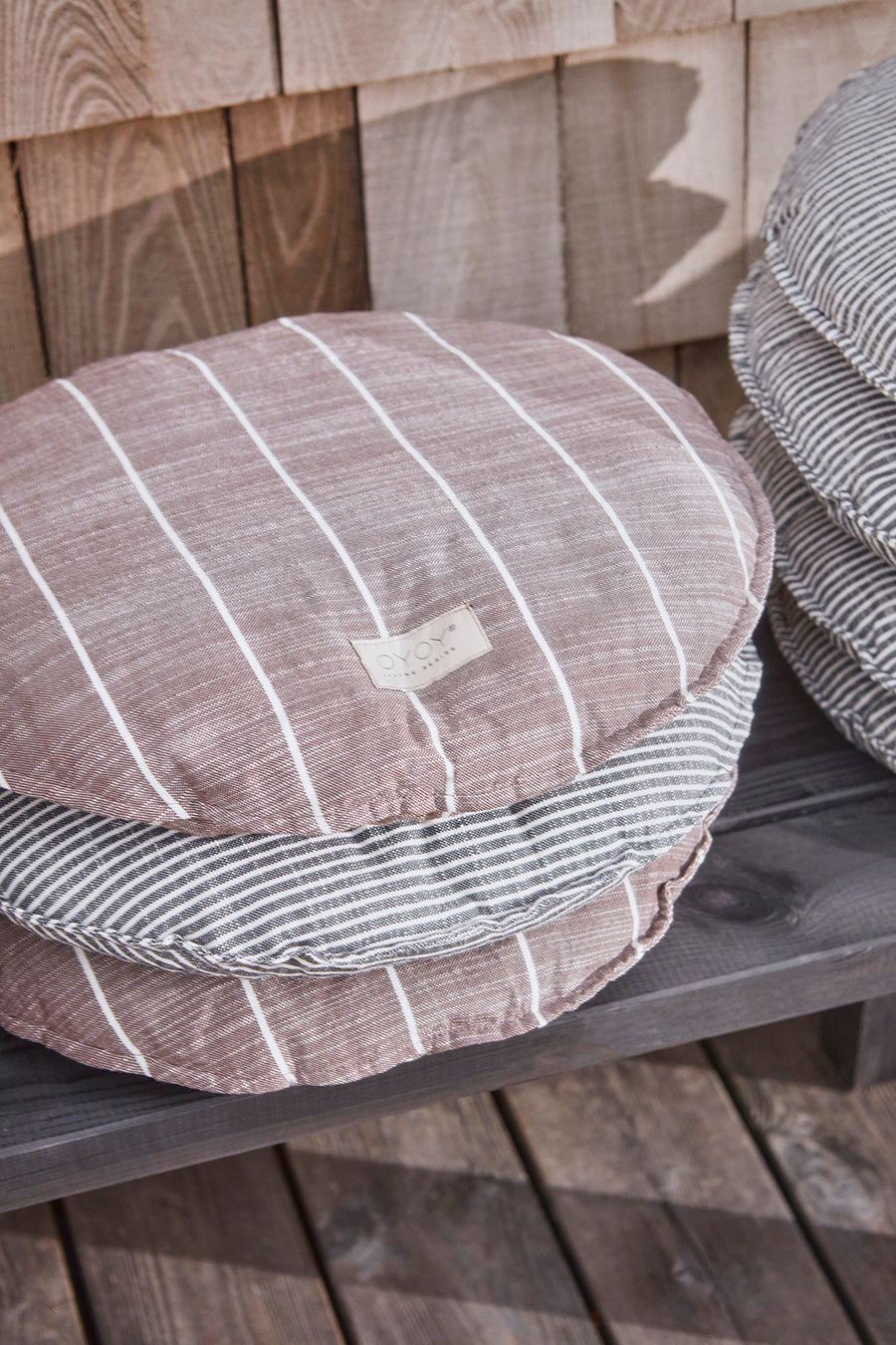 Outdoor Kyoto Cushion Round - Black/White