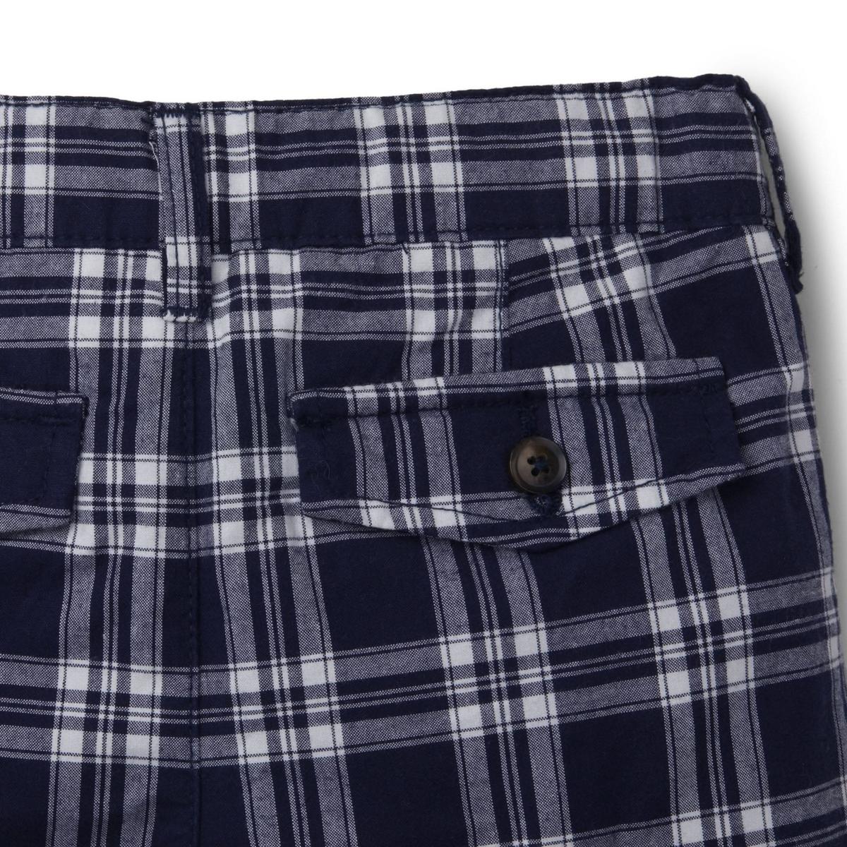 Baby Canvas Short - Blue Plaid