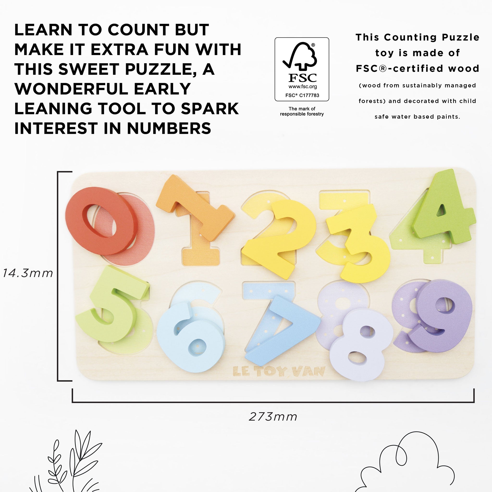 Counting Wooden Numbers Shape Sorter