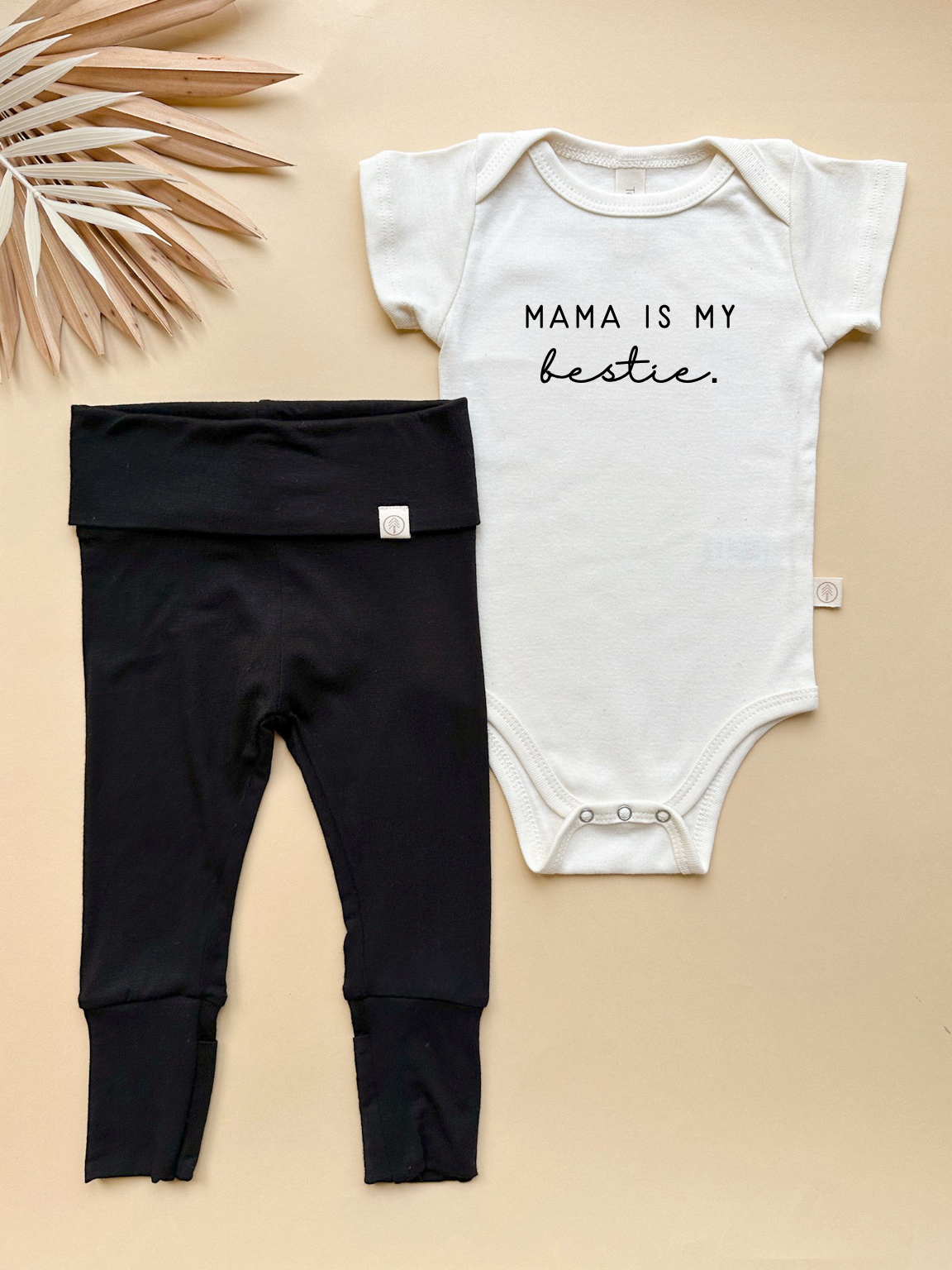 Mama is my Bestie -  Black Leggings Outfit Set Bundle