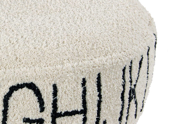 POUF ABC NATURAL/BLACK  Little Wonder & Co   