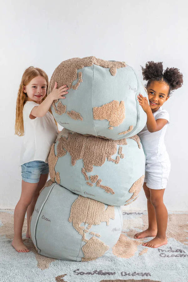 POUF WORLD MAP  Little Wonder & Co   