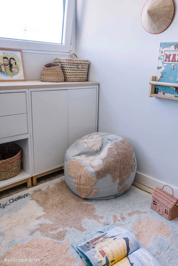 POUF WORLD MAP  Little Wonder & Co   