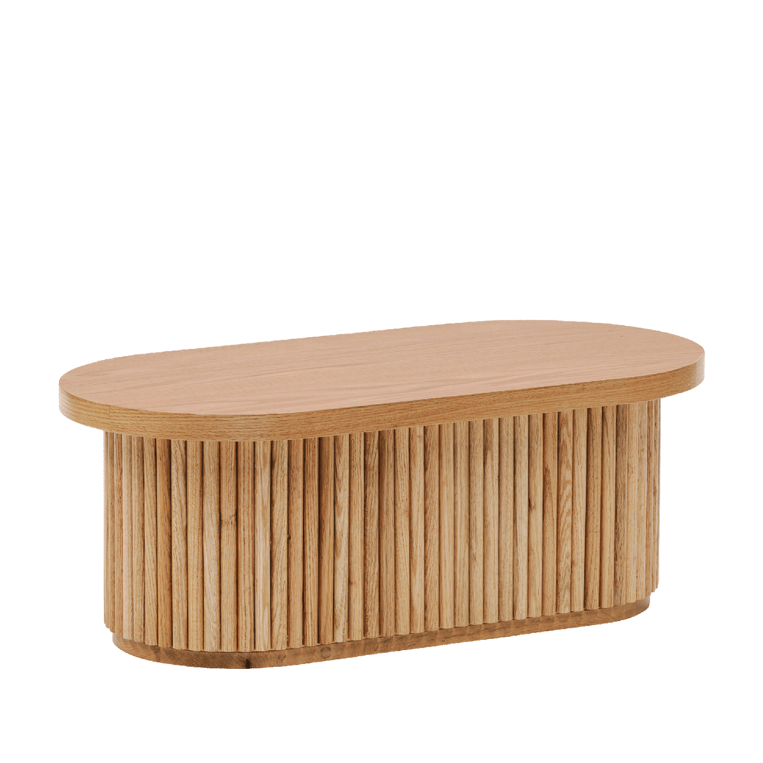 Mini Fluted Coffee Table – European Oak Kids Playroom Table