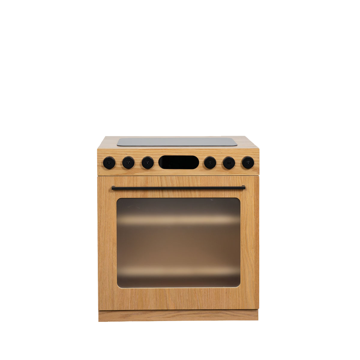 Oak Fluted Play Oven – Montessori Wooden Toy Kitchen