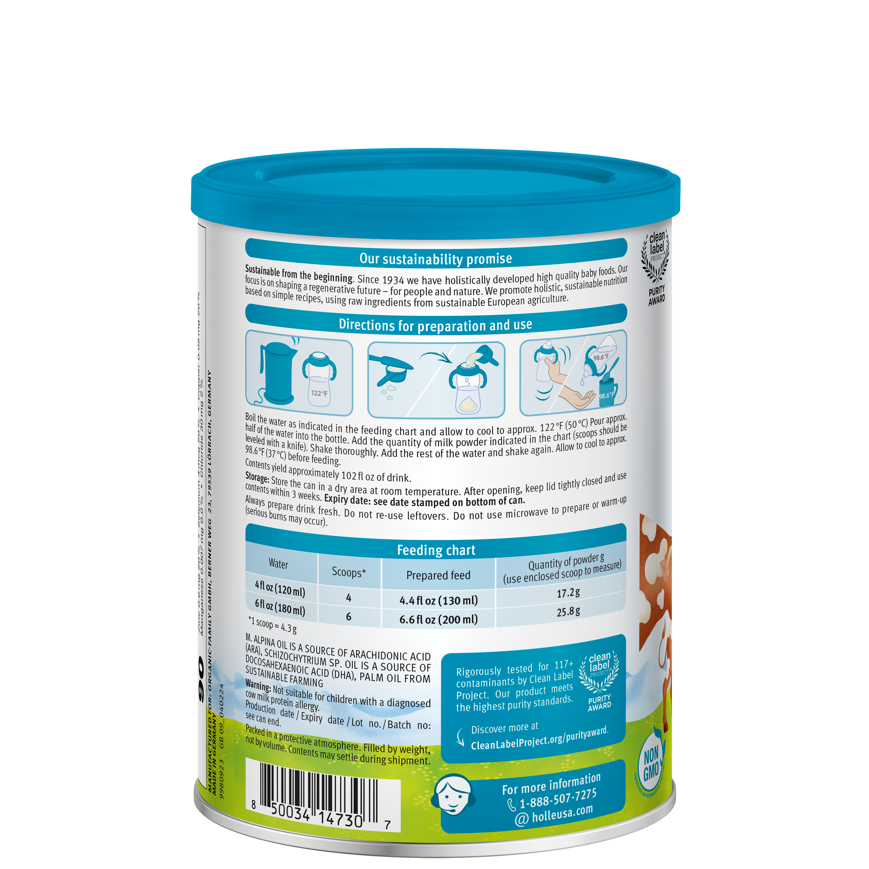 Holle Cow Milk Toddler Drink - Stage 3 | Non GMO (14 oz)