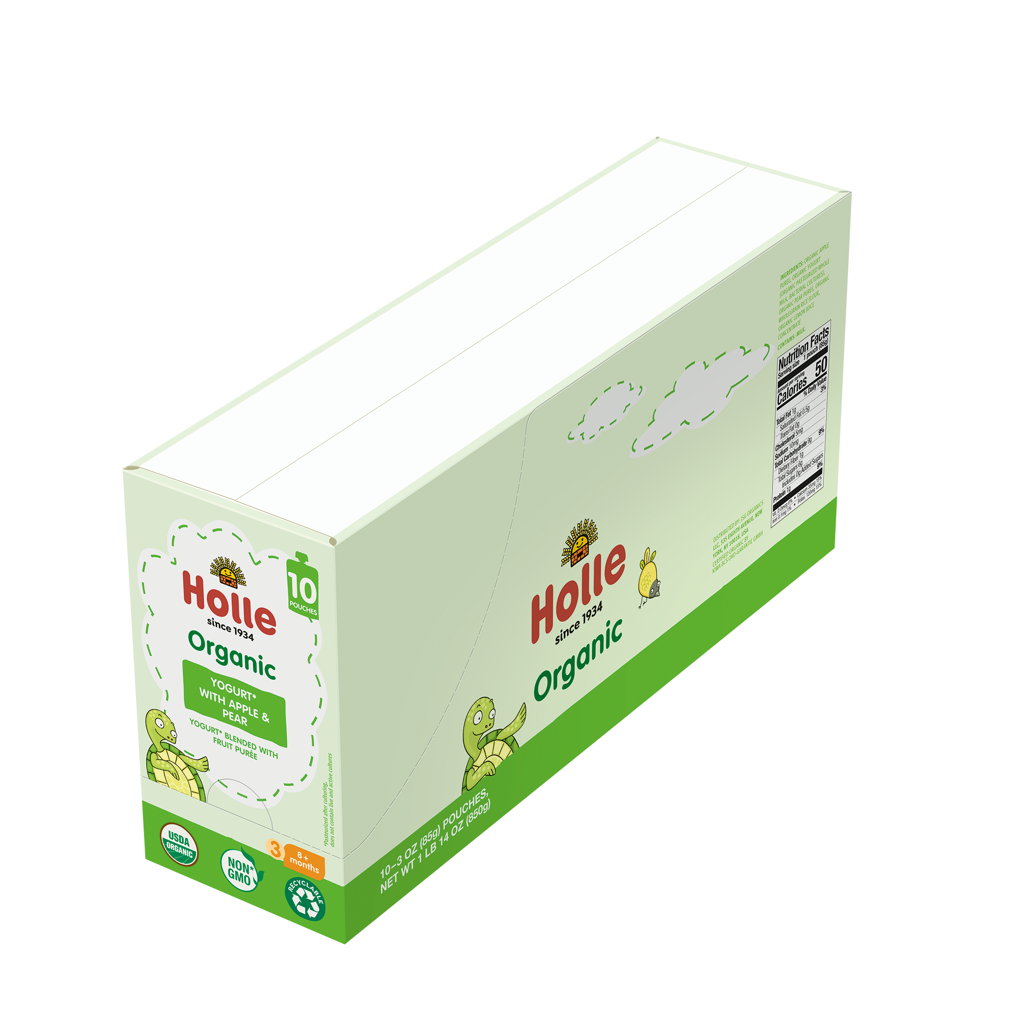 Holle Organic Yogurt Pouches - Apple & Pear