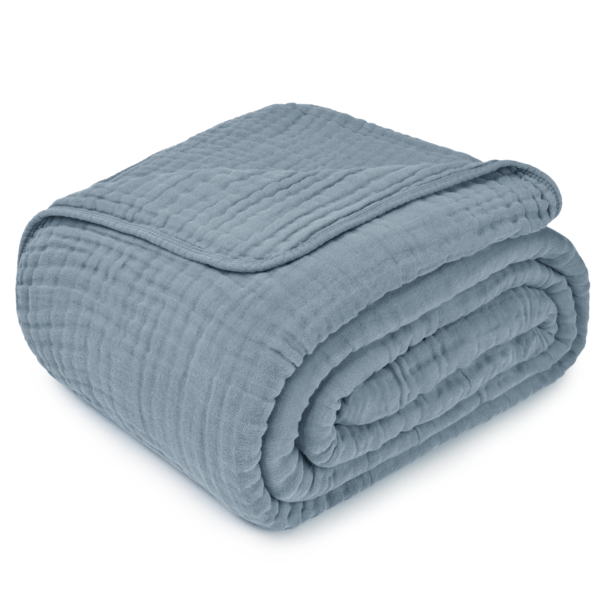 Adult Muslin Blanket in Pacific Blue