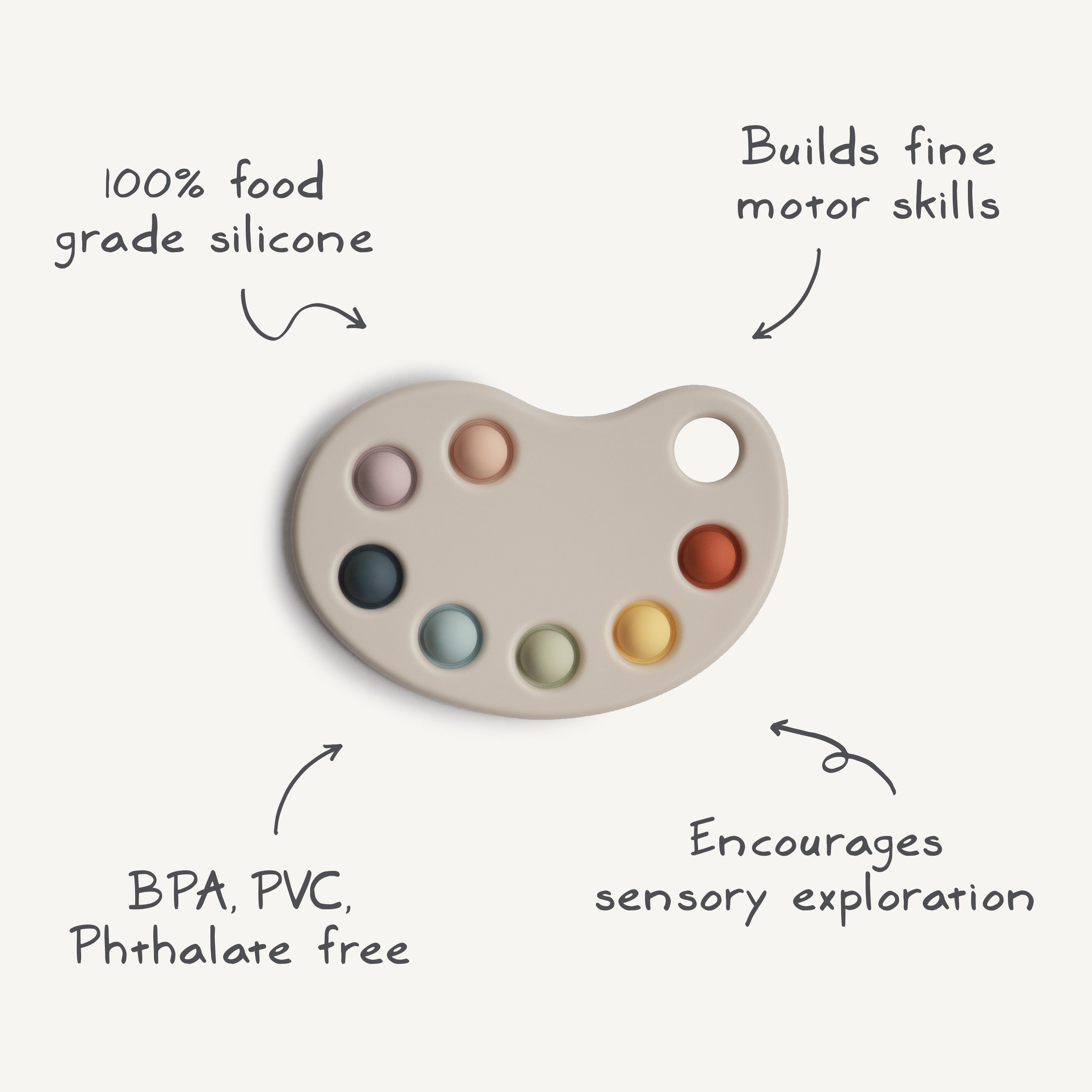 Paint Palette Press Toy Press Toy Mushie   