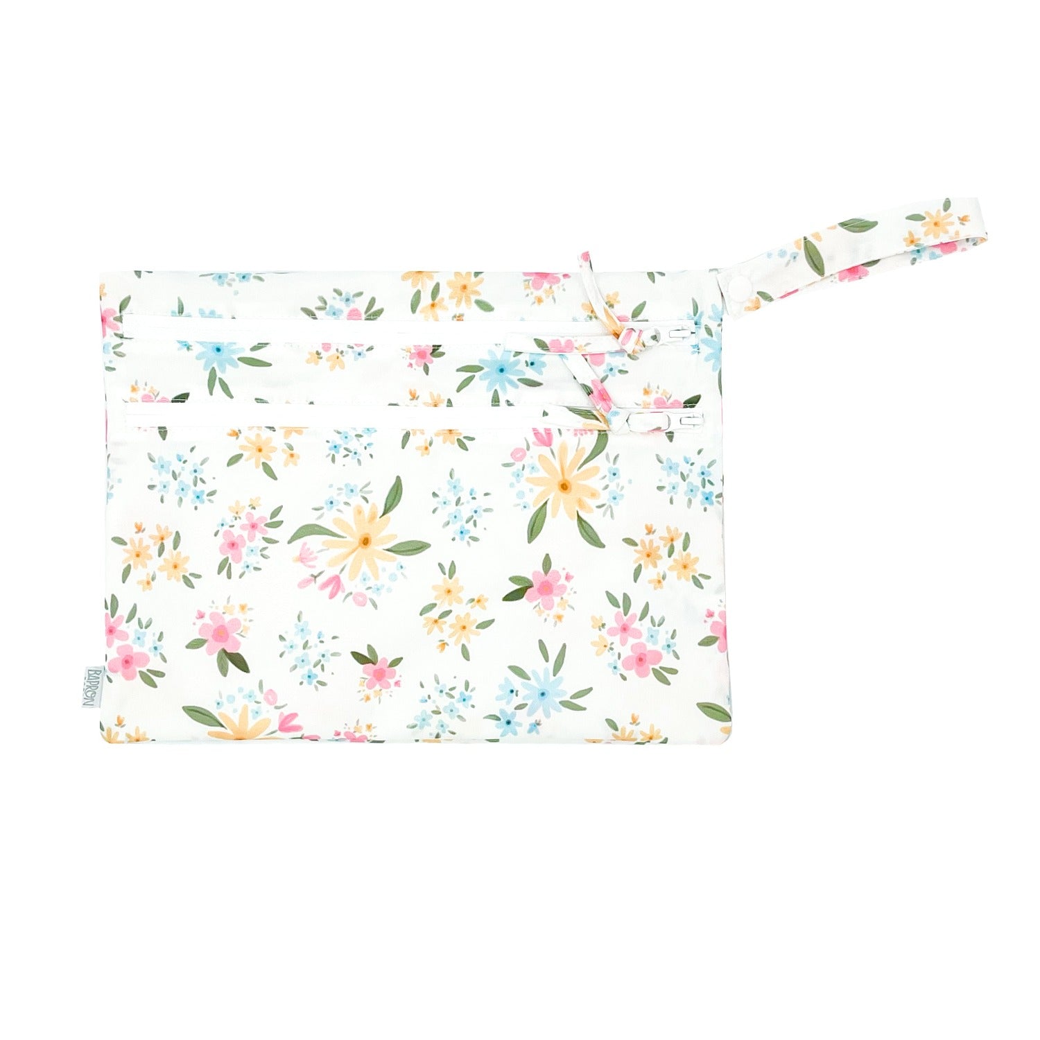 Pastel Floral - Waterproof Wet Bag (For mealtime, on-the-go, and more!)  BapronBaby   