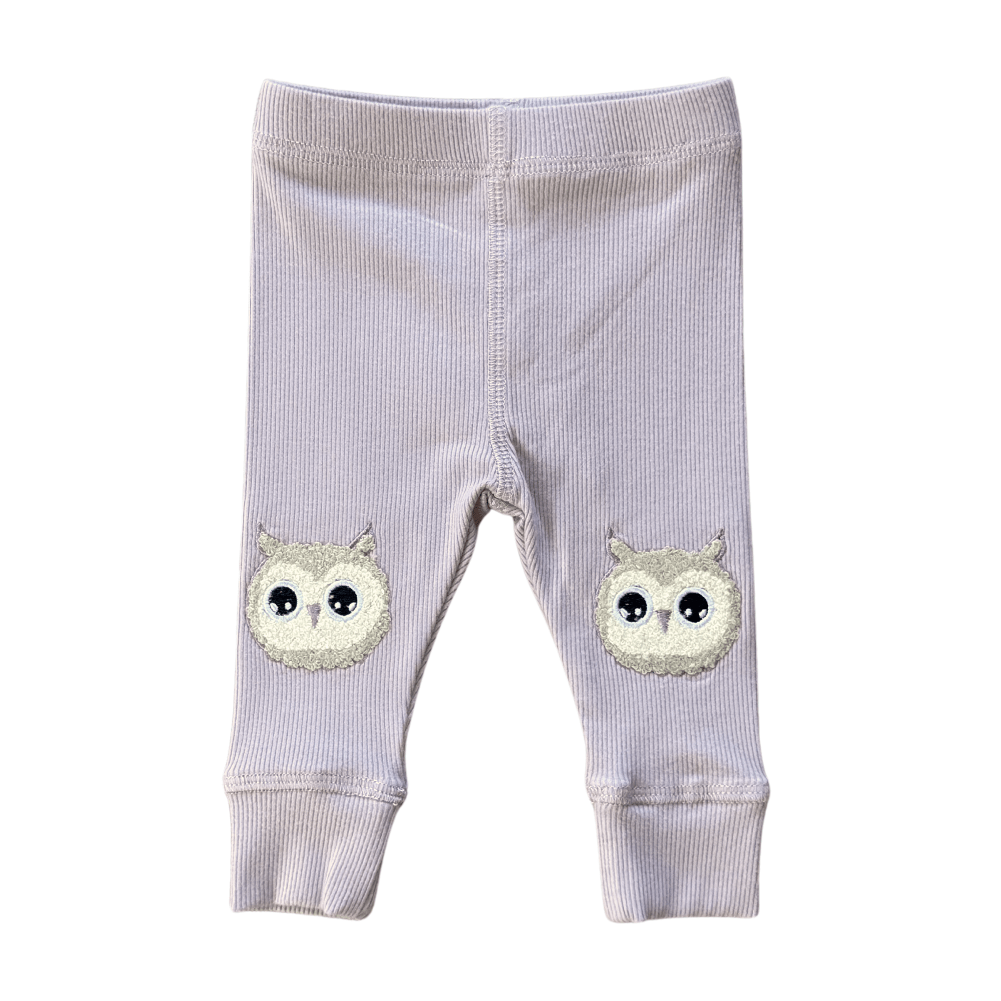 Baby Girl Patch Ribbed Leggings