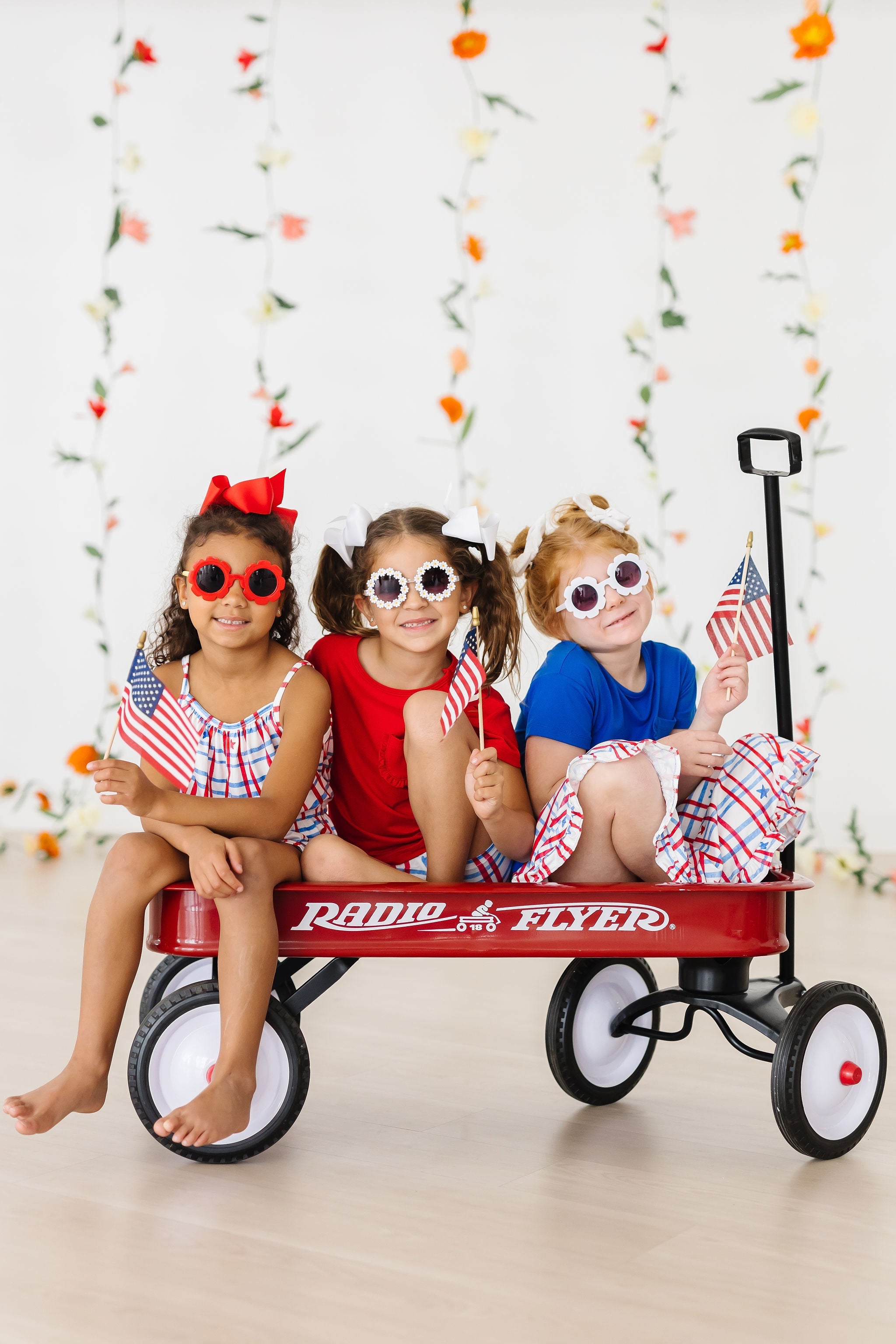 Patriotic Plaid Twirl Shorts