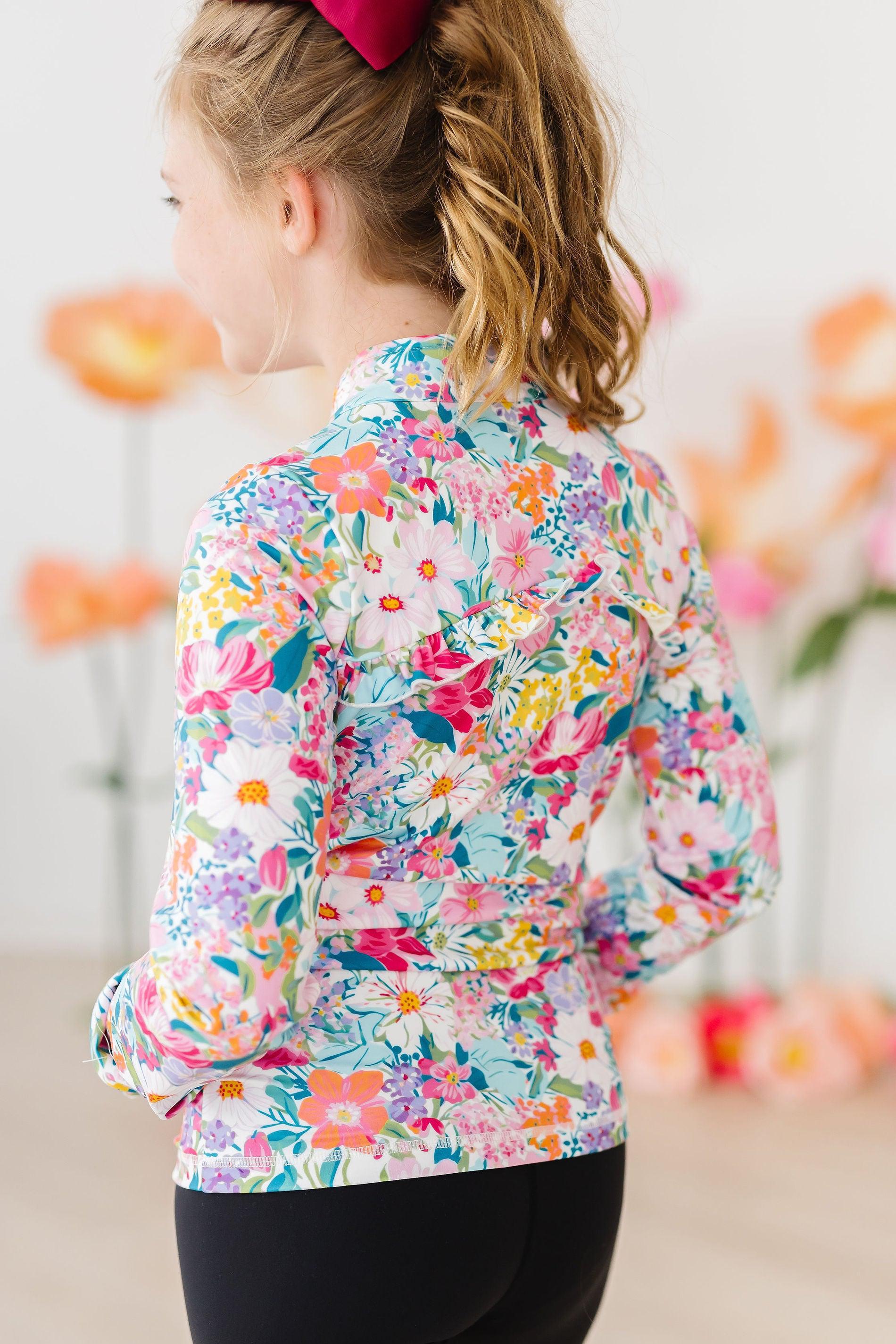 SALE Petal Power Full-Zip Ruffle Active Jacket