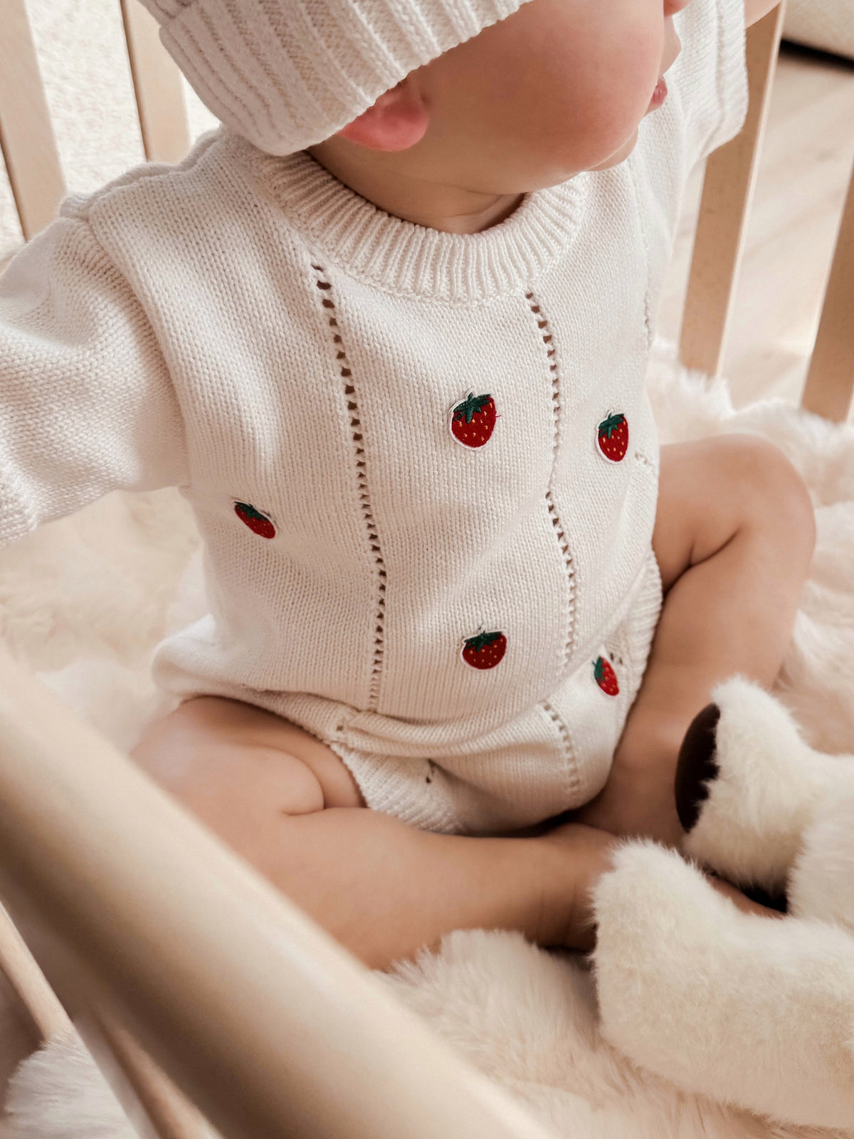 Strawberry Embroidered Romper