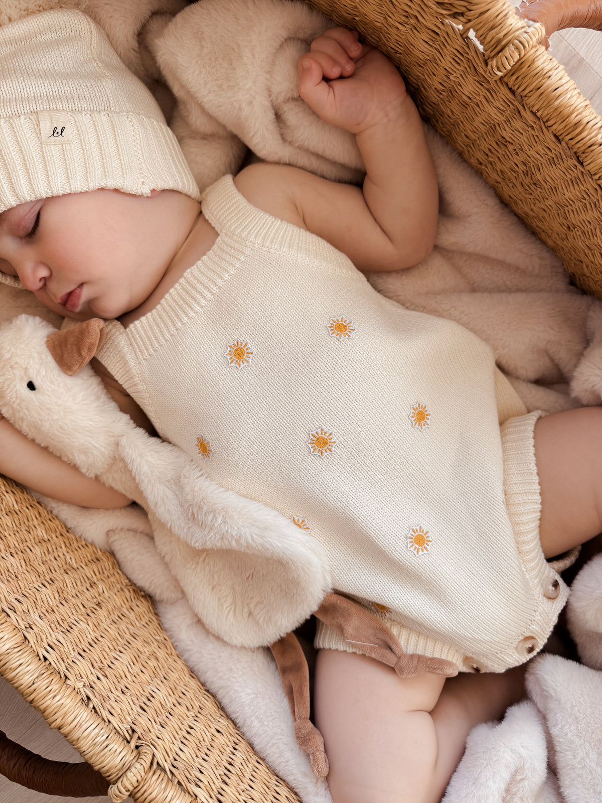 Sunshine Embroidery Romper - Cream