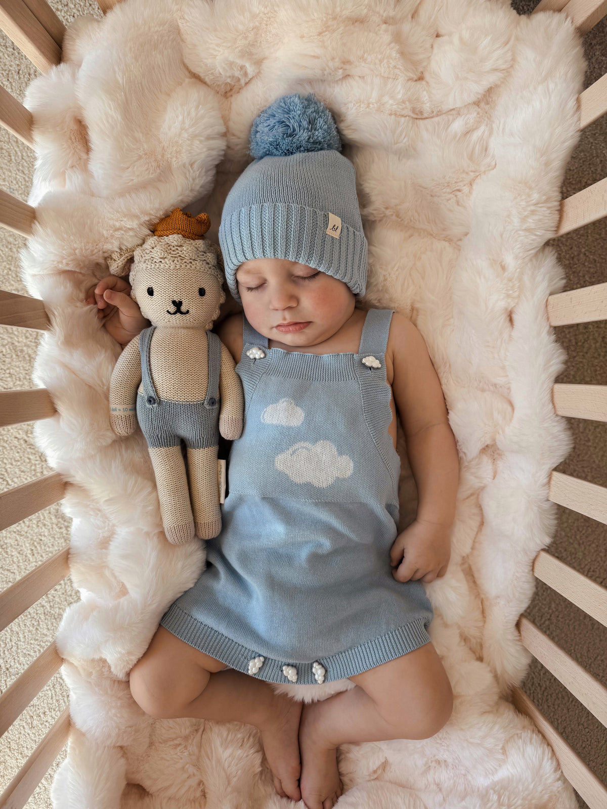 Cloud Dreams Romper - Powder Blue