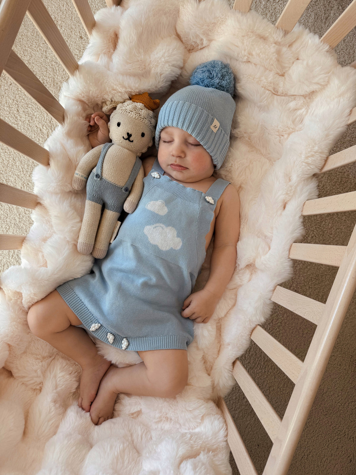 Cloud Dreams Romper - Powder Blue