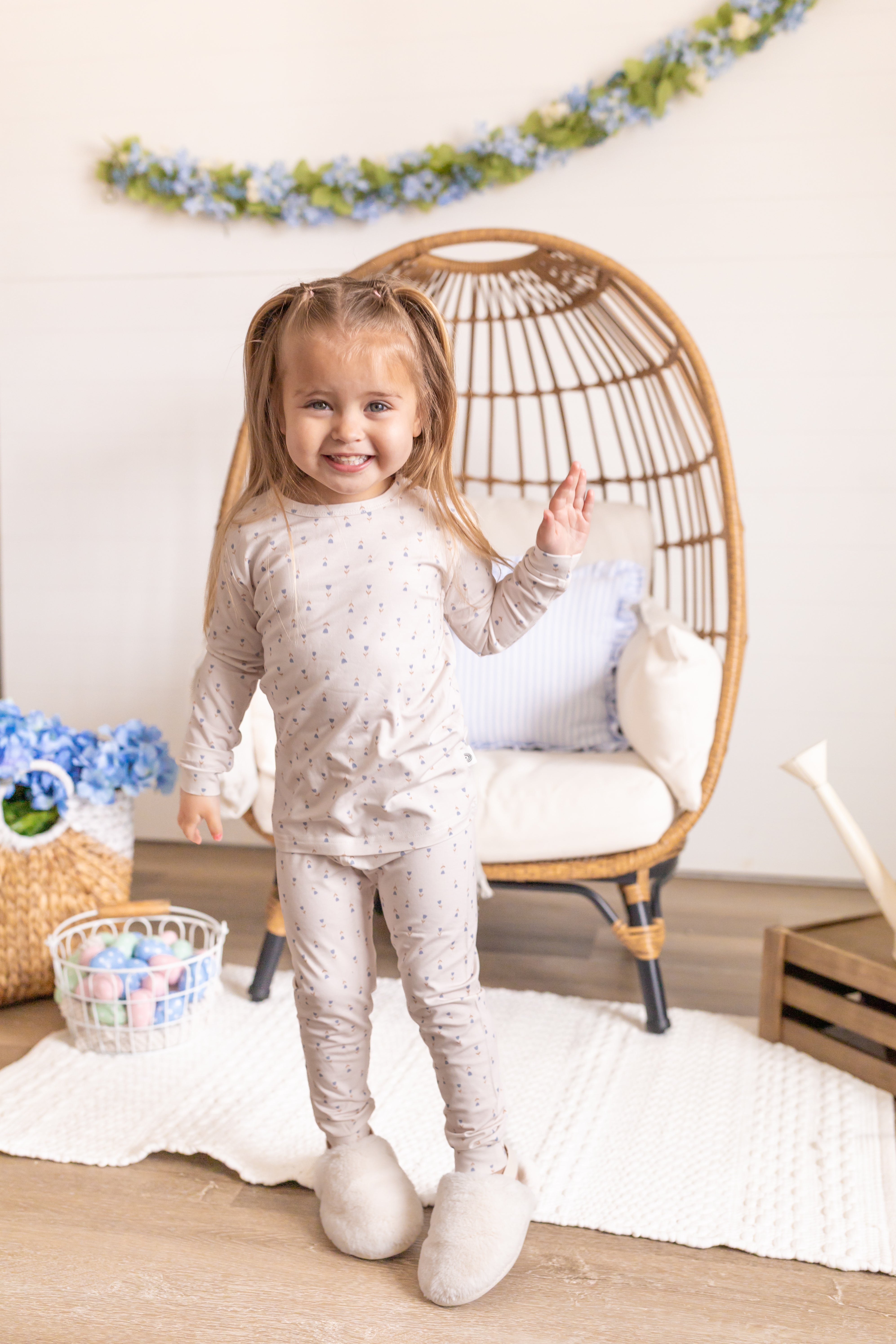 Tiny Tulips 2pc Bamboo Pajamas