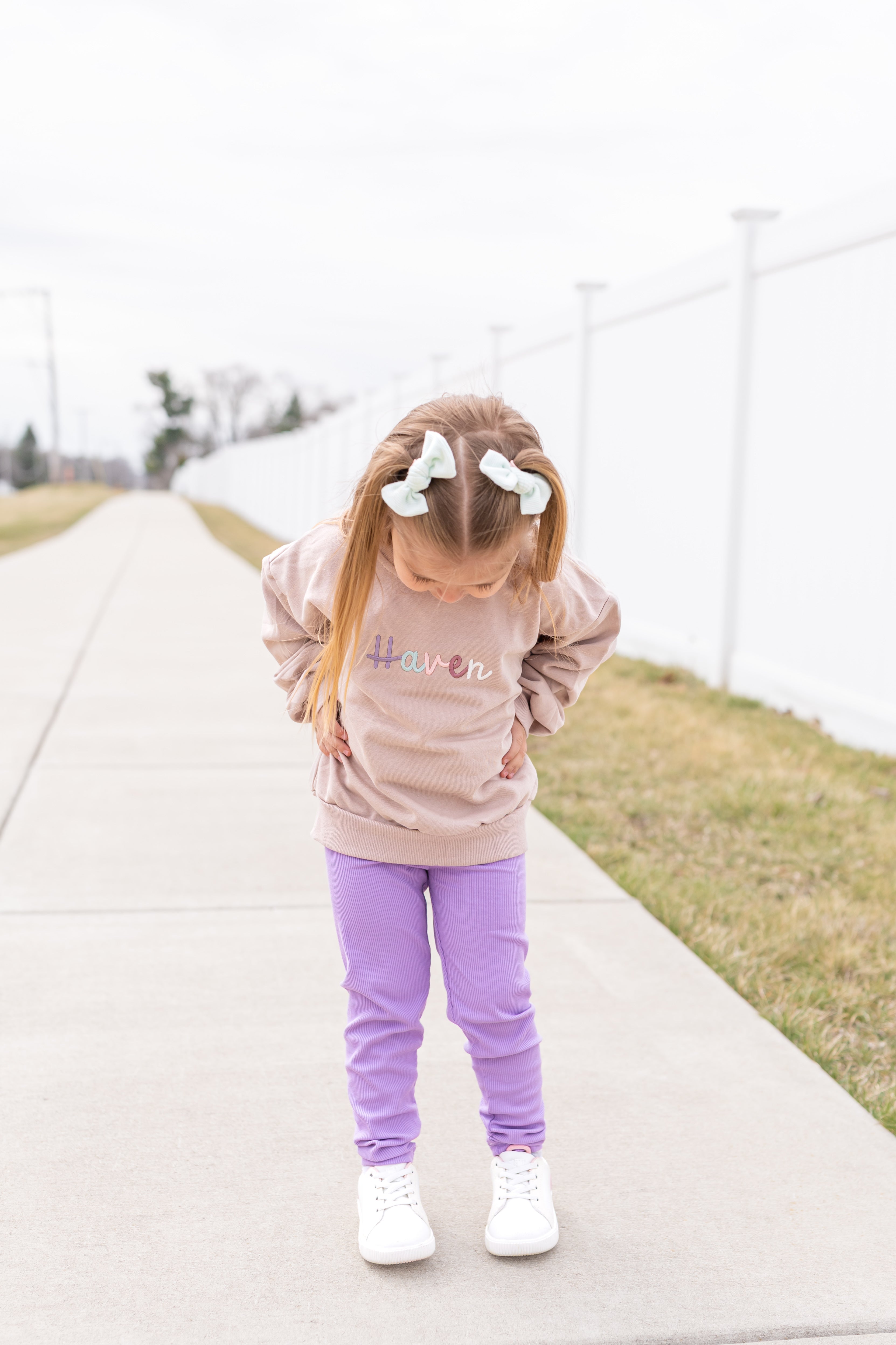 Custom Embroidered Crewneck, Hoodie or Sweatshirt Romper - Mauve