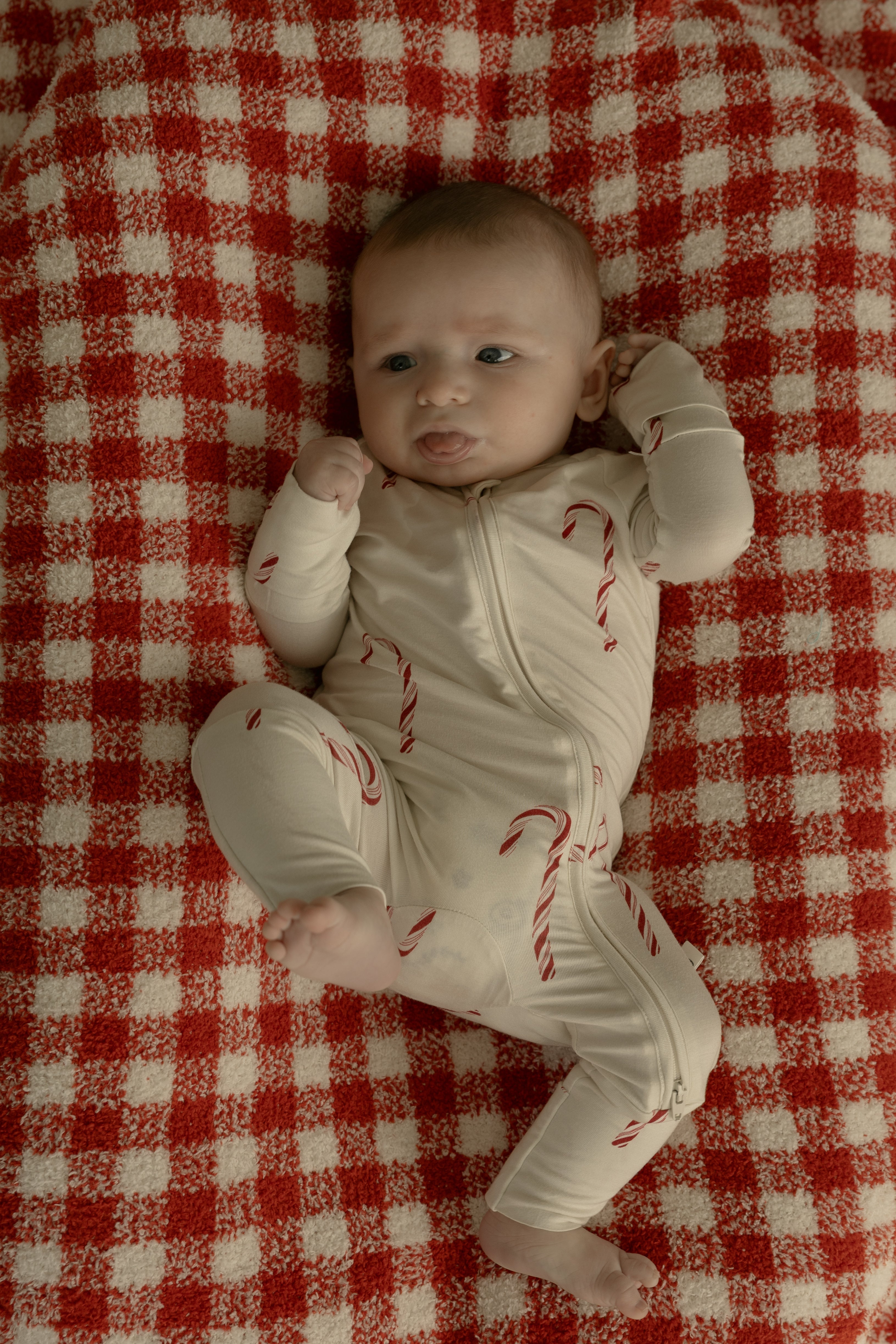 Bamboo Zip Pajamas | Candy Cane