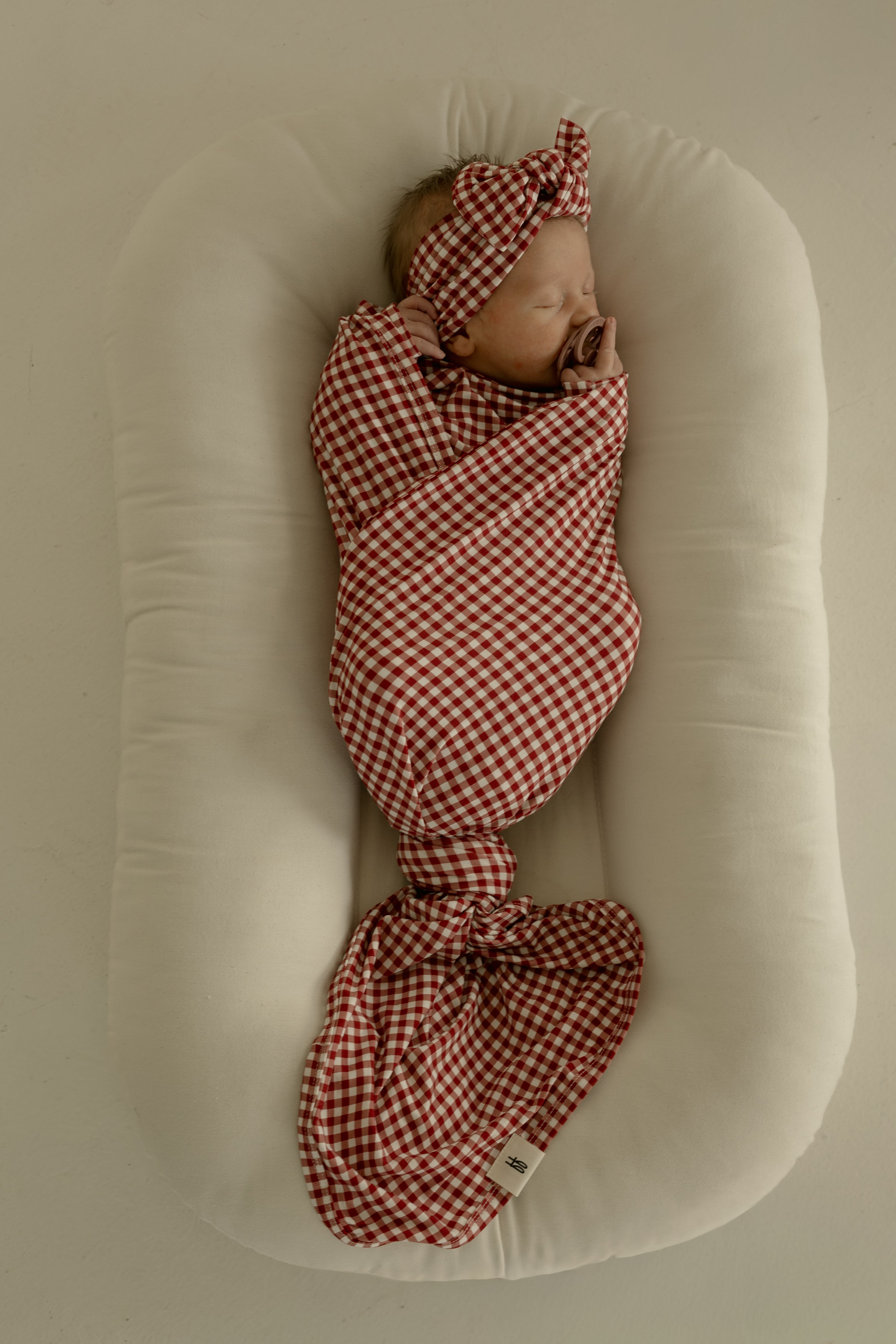 Bamboo Swaddle | Red Gingham