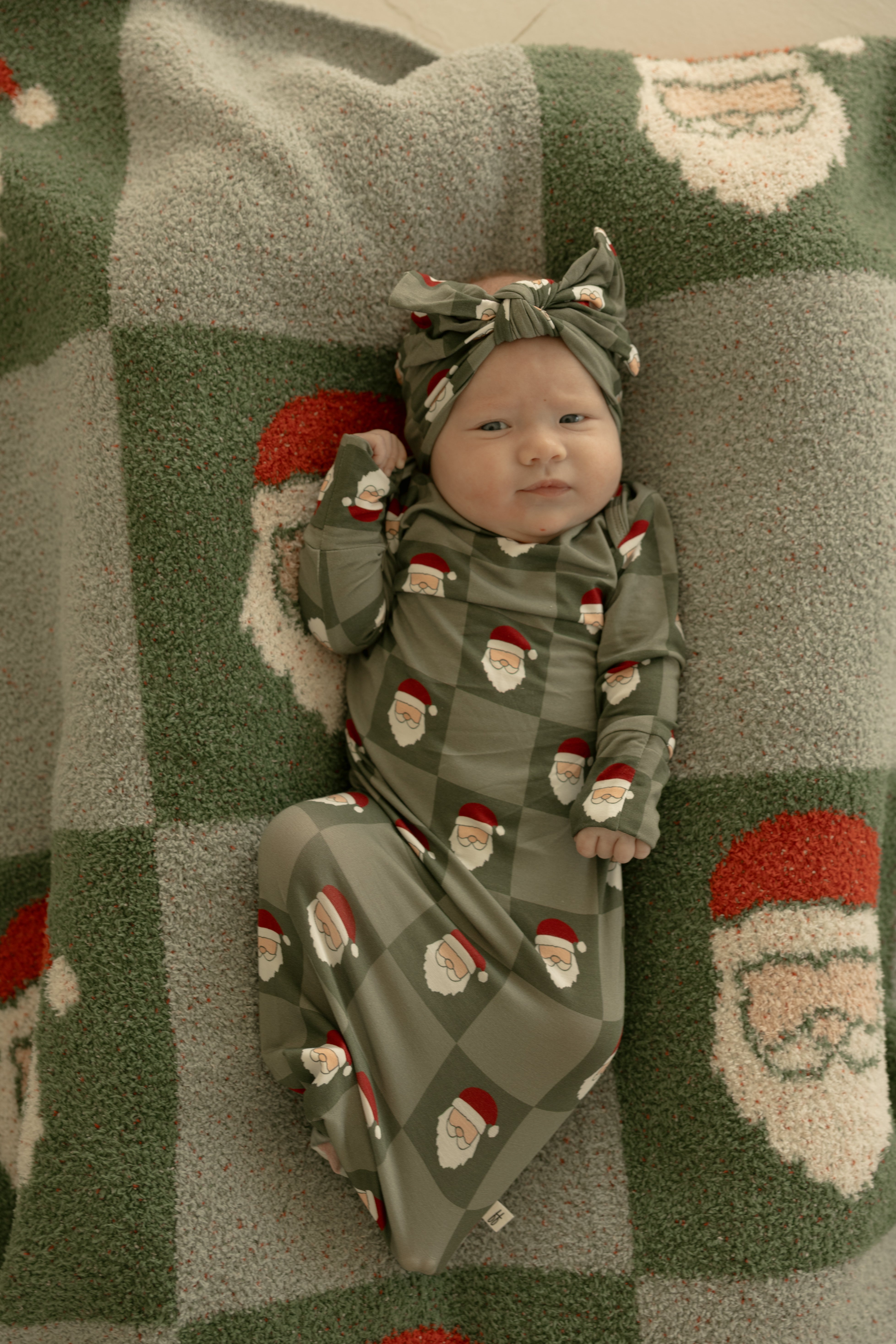 Bamboo Knotted Gown | Santa Checkerboard