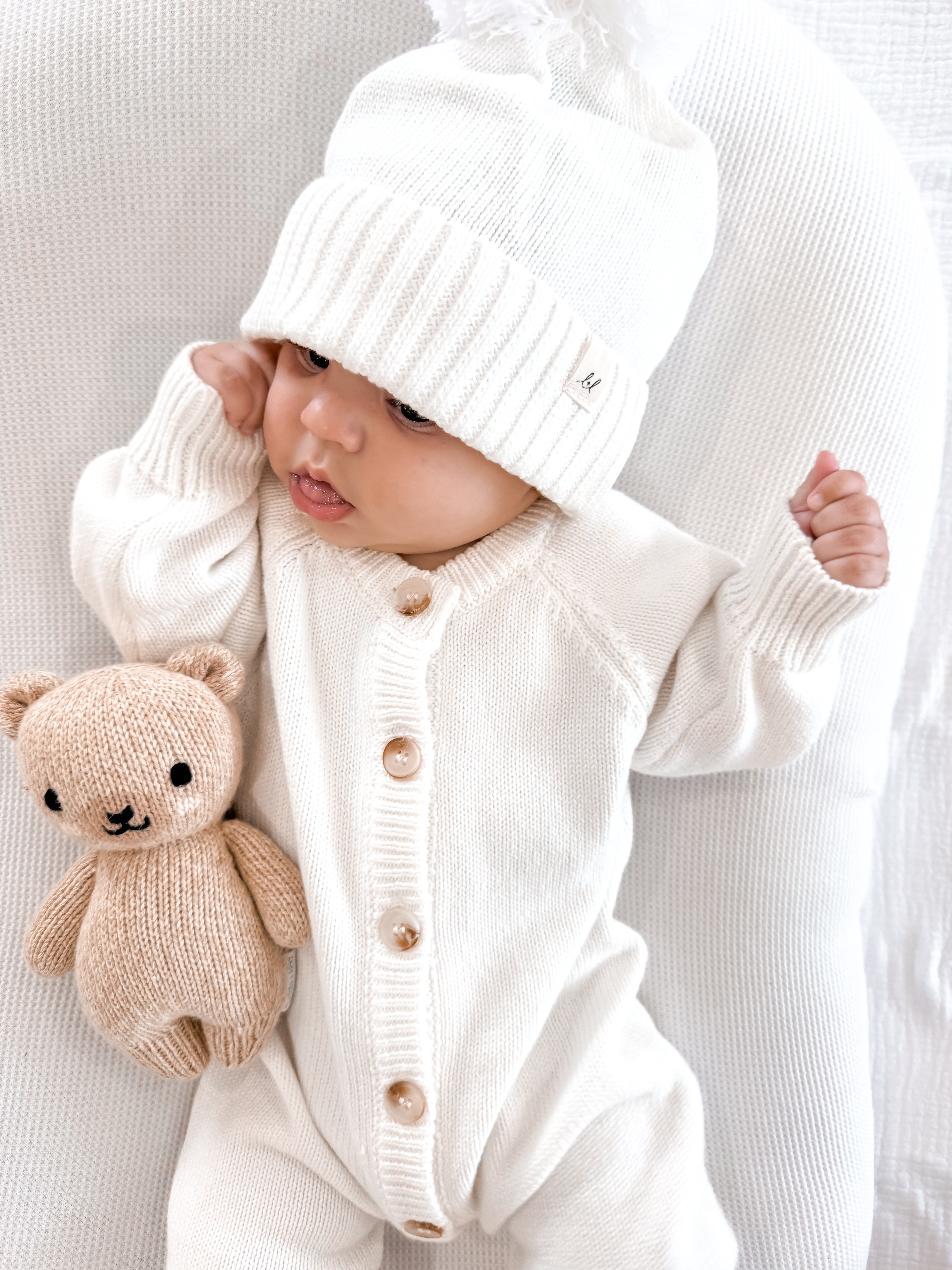 Essential Knit Jumpsuit - White