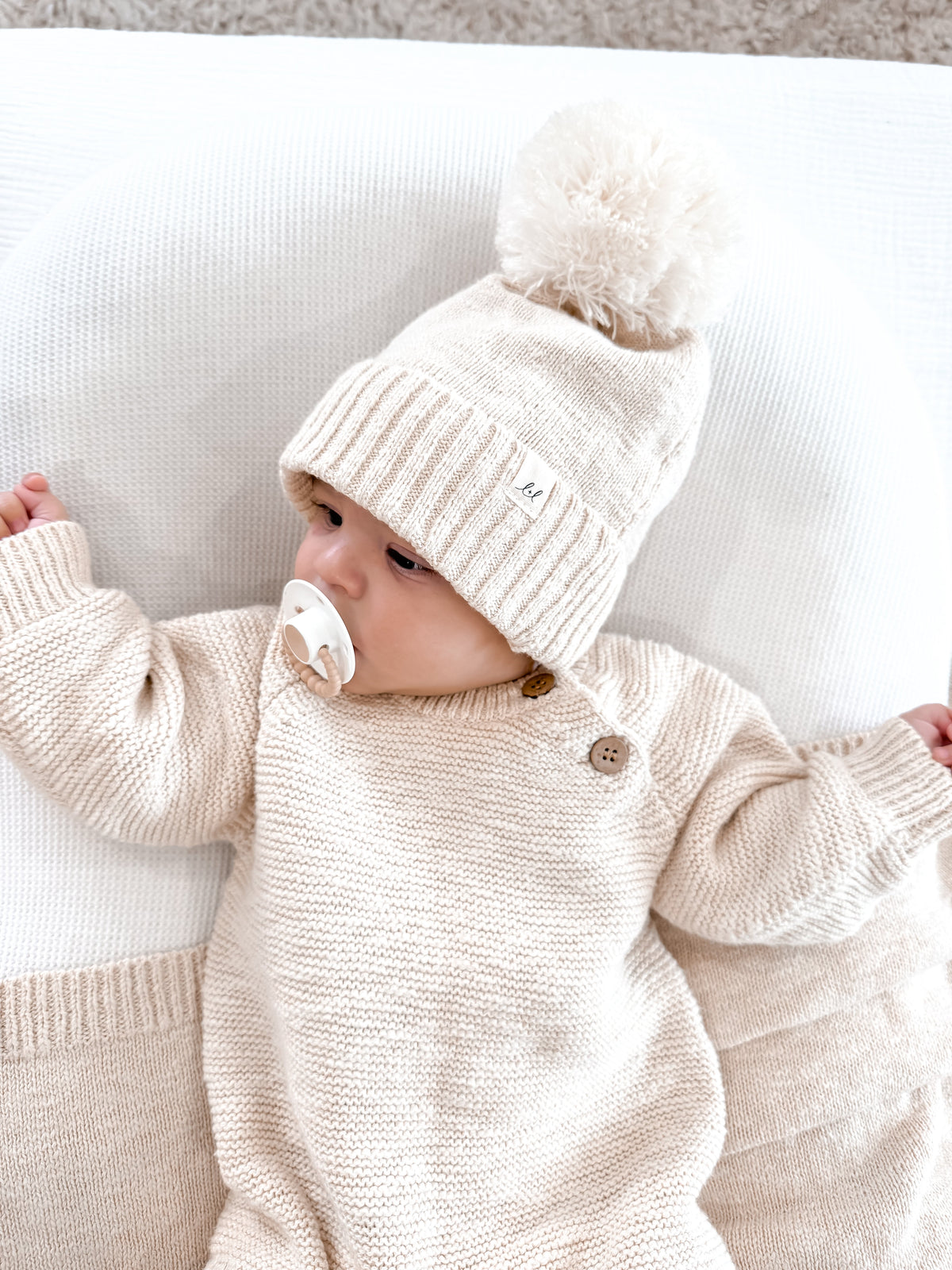 Chunky Purl Knit Romper - French Cream