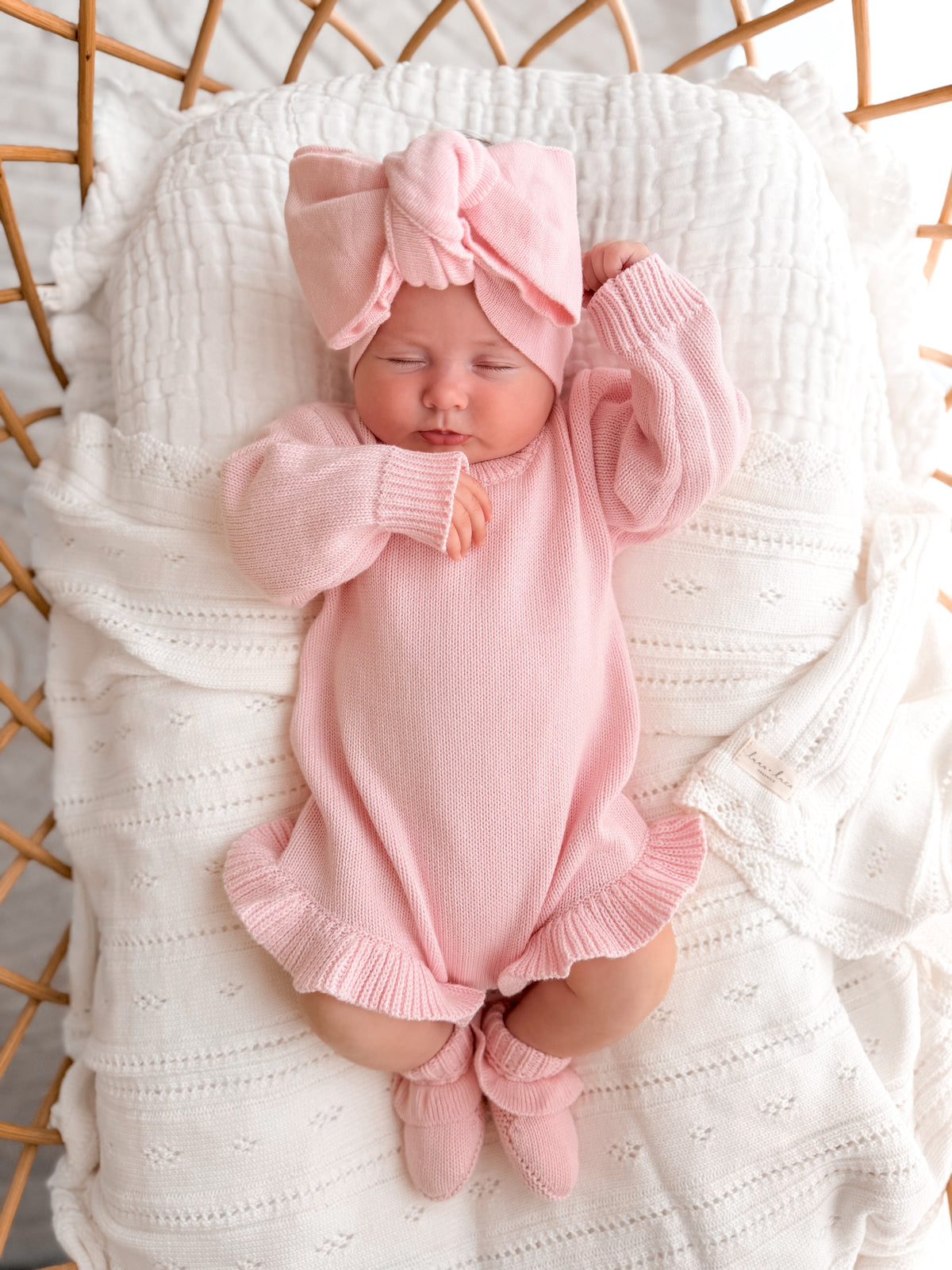 Frills Long Sleeve Knit Romper