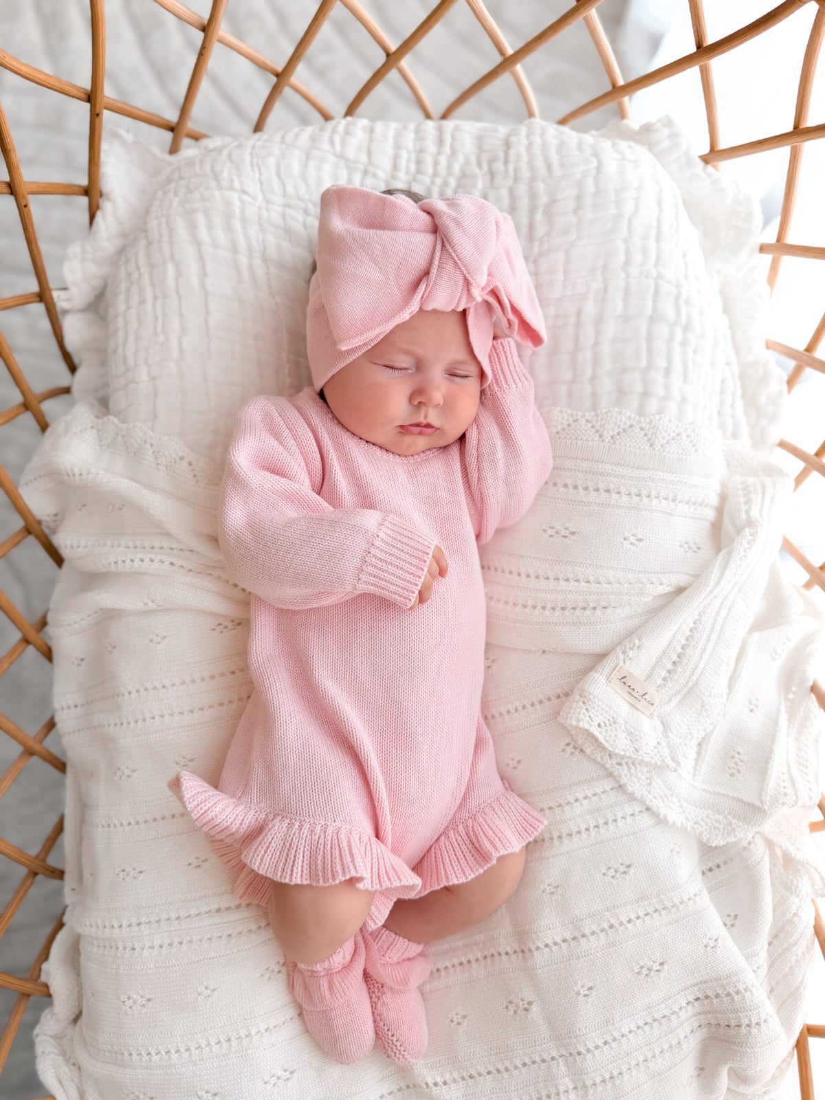 Frills Long Sleeve Knit Romper