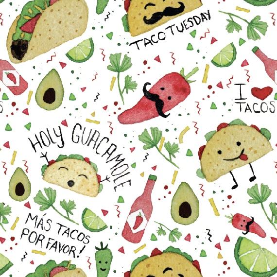 Taco Party Splash Mat - A Waterproof Catch-All for Highchair Spills and More!  BapronBaby   