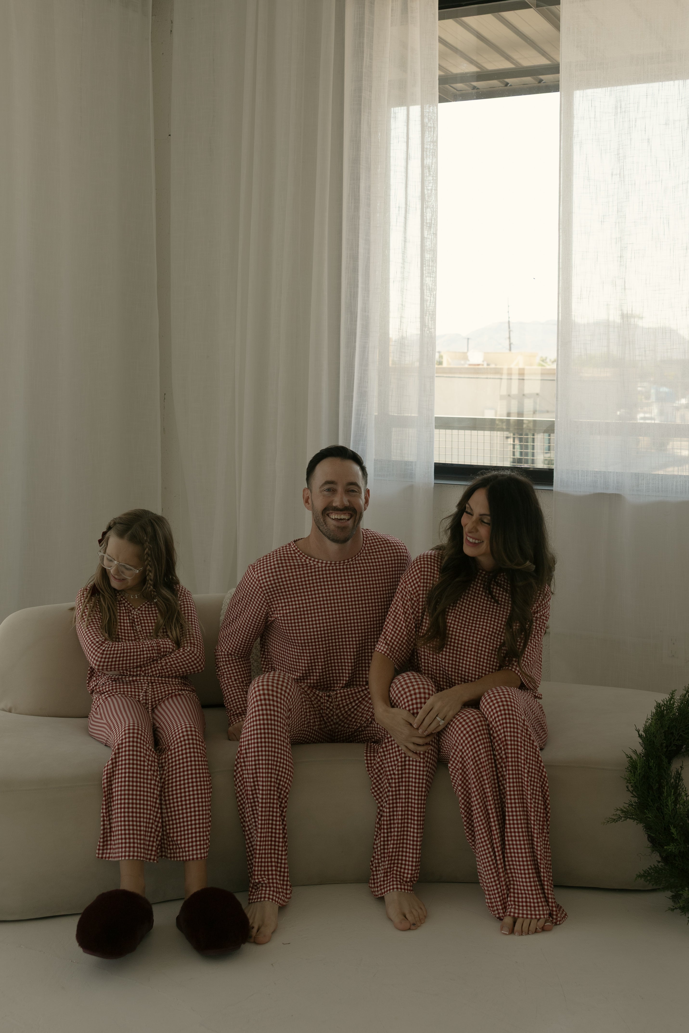 Pre-Teen Flare Bamboo Pajamas | Red Gingham