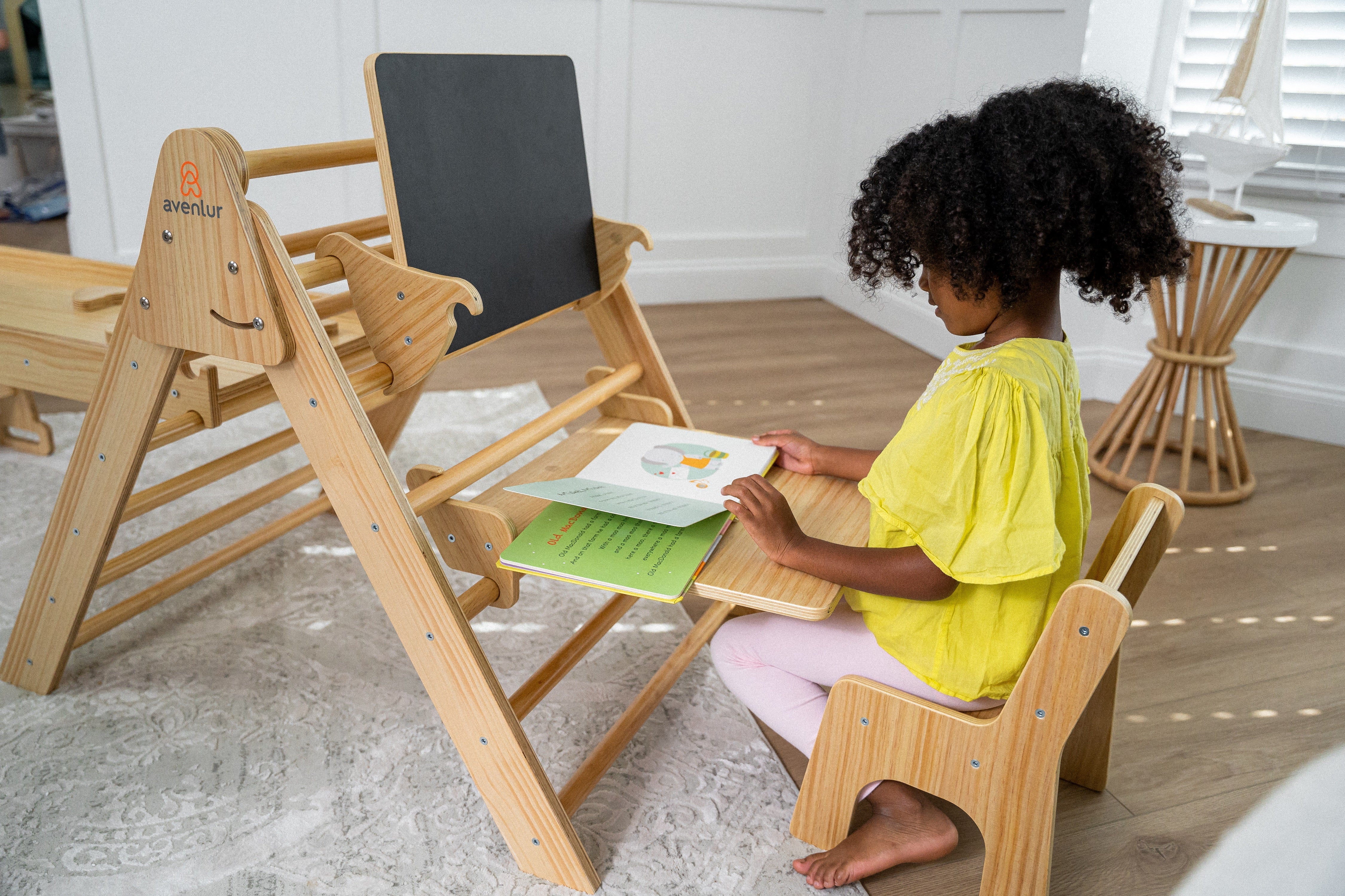 Desk and Chair Attachment to the Hazel & Olive Indoor Avenlur.com   