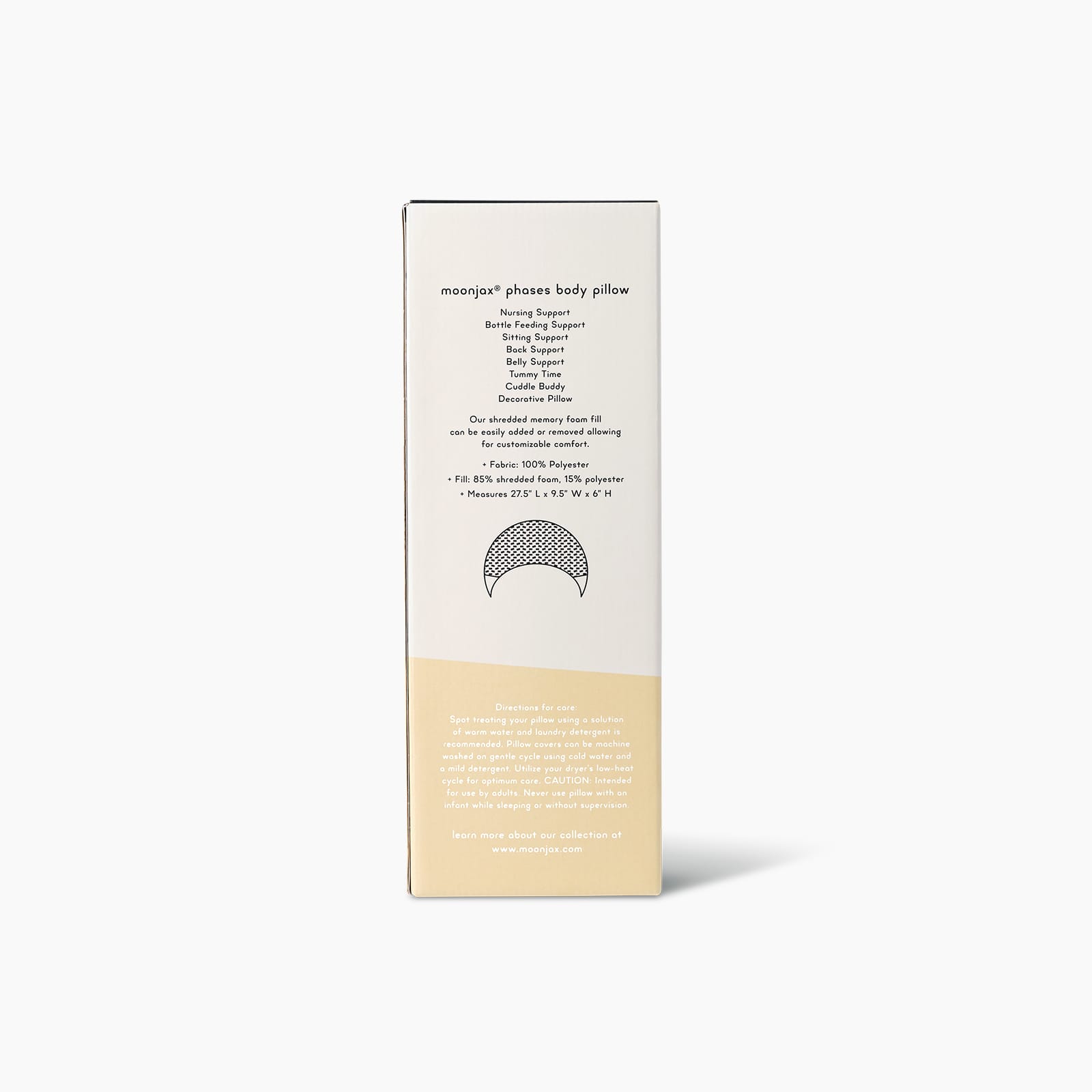 Customizable Nursing Pillow - Moonlight White