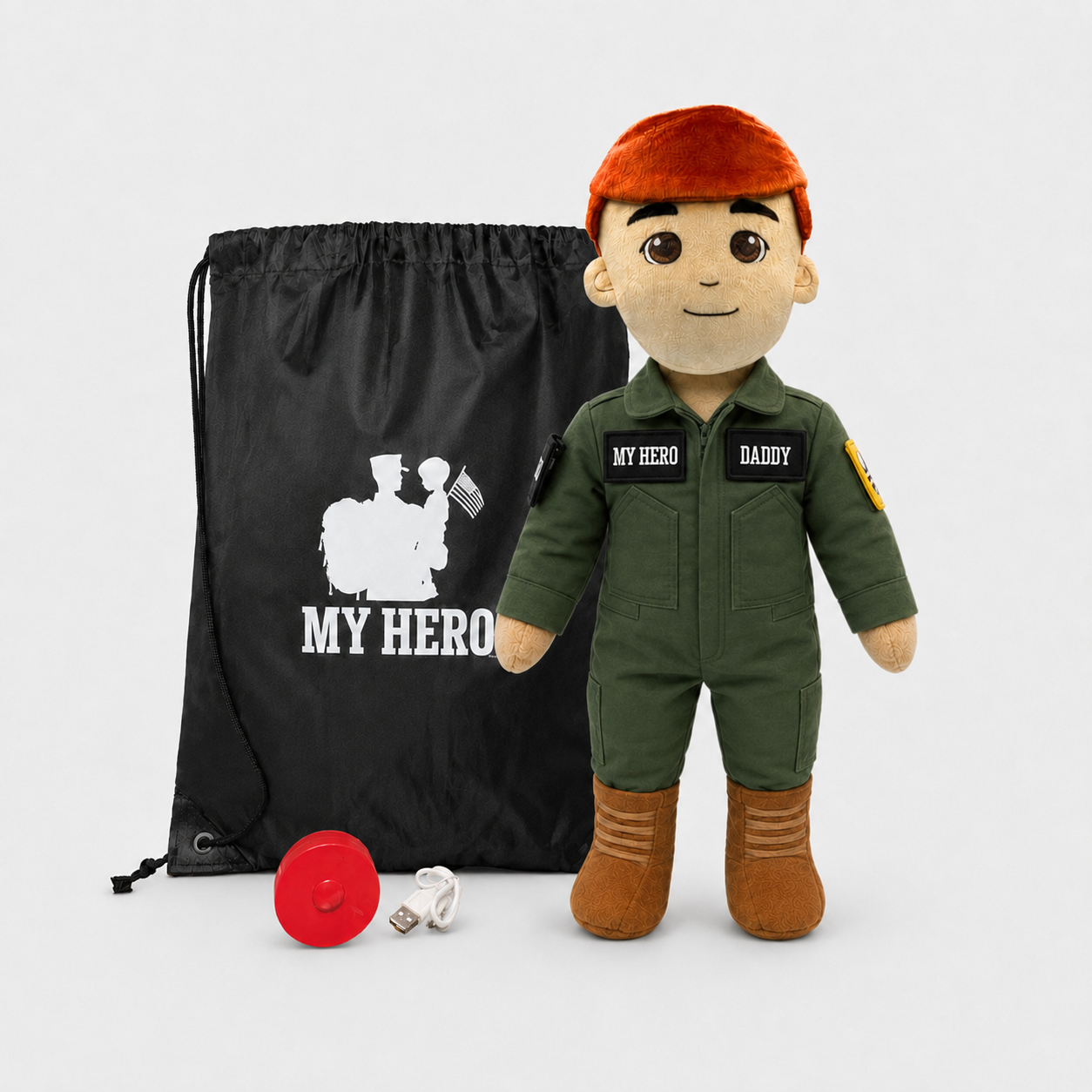 Pilot Daddy Doll | Military Doll in Flight Suit | Recordable