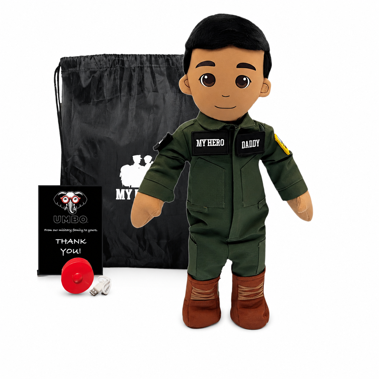 Pilot Daddy Doll | Military Doll in Flight Suit | Recordable