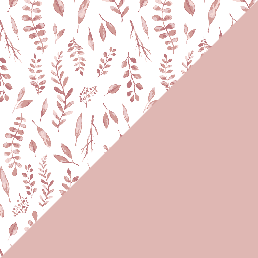 Pink Leaves + Cotton Candy Classic Muslin Super Snuggle Blanket Super Snuggle Blanket Bebe au Lait   