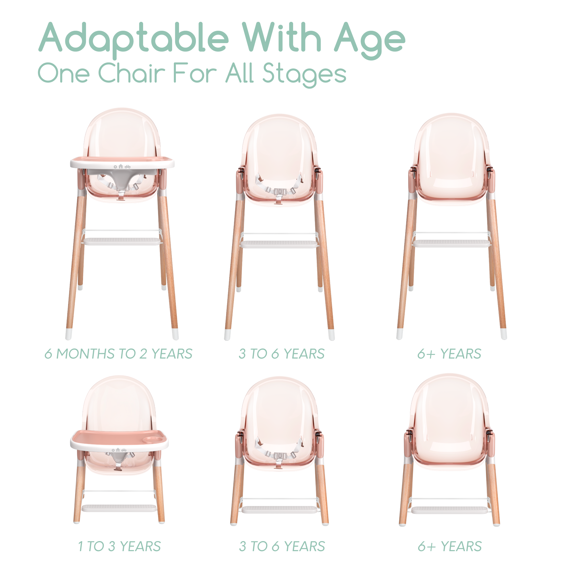 Children of Design 6 in 1 Deluxe High Chair