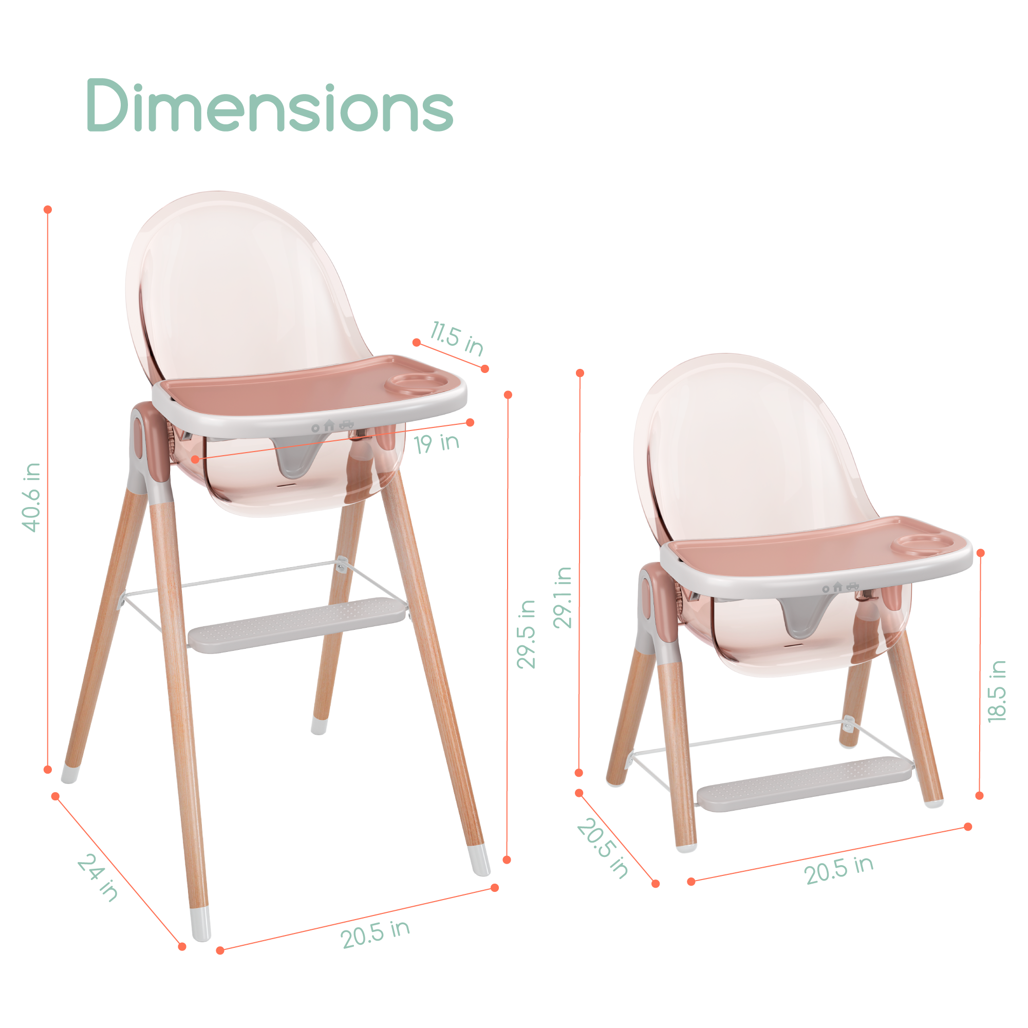 Children of Design 6 in 1 Deluxe High Chair