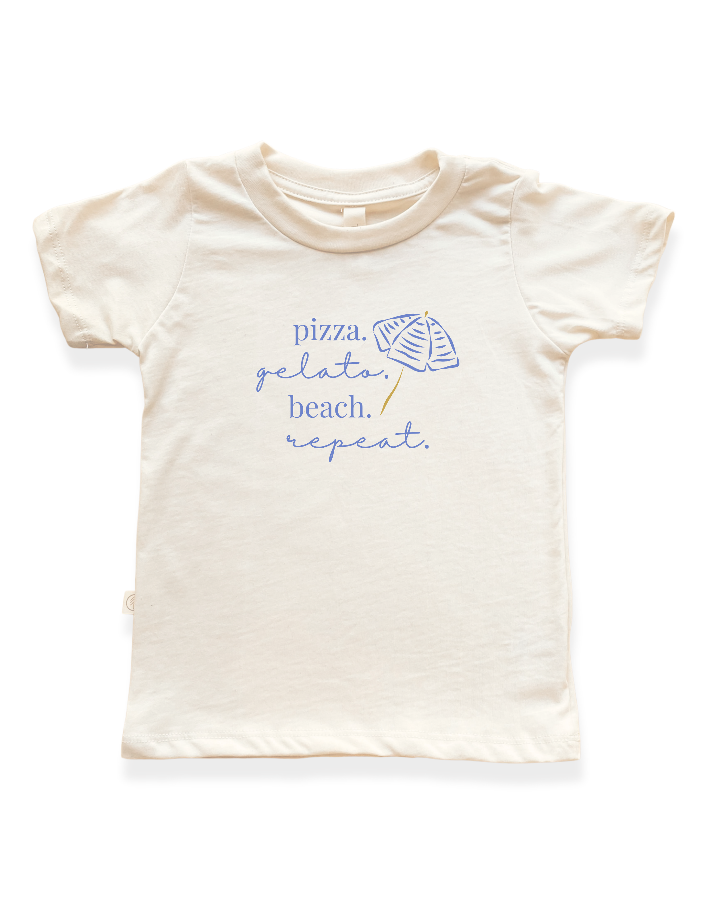 Pizza Gelato Beach Organic Kids T-shirt