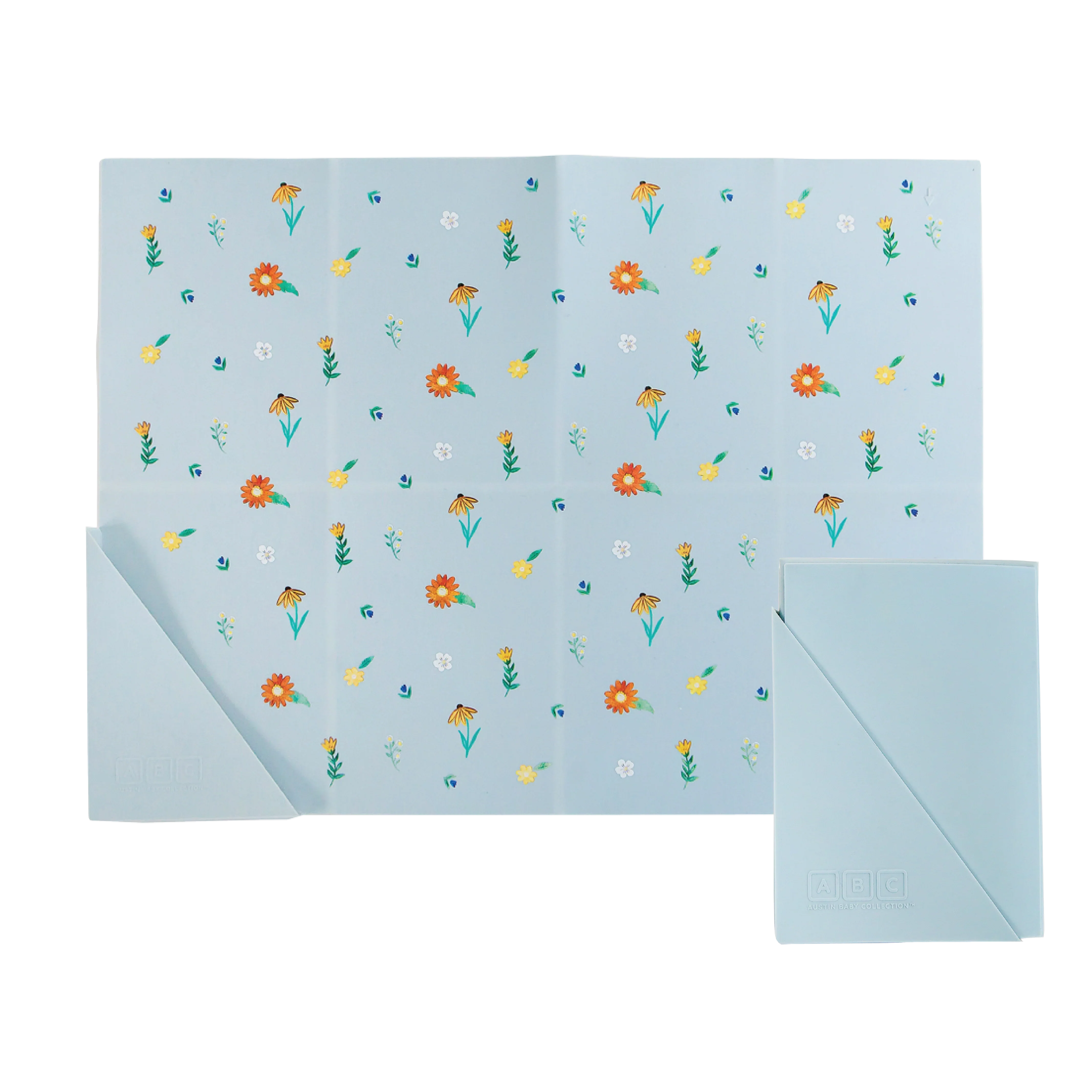 Silicone Mealtime Bundle Wildflower Chambray Blue