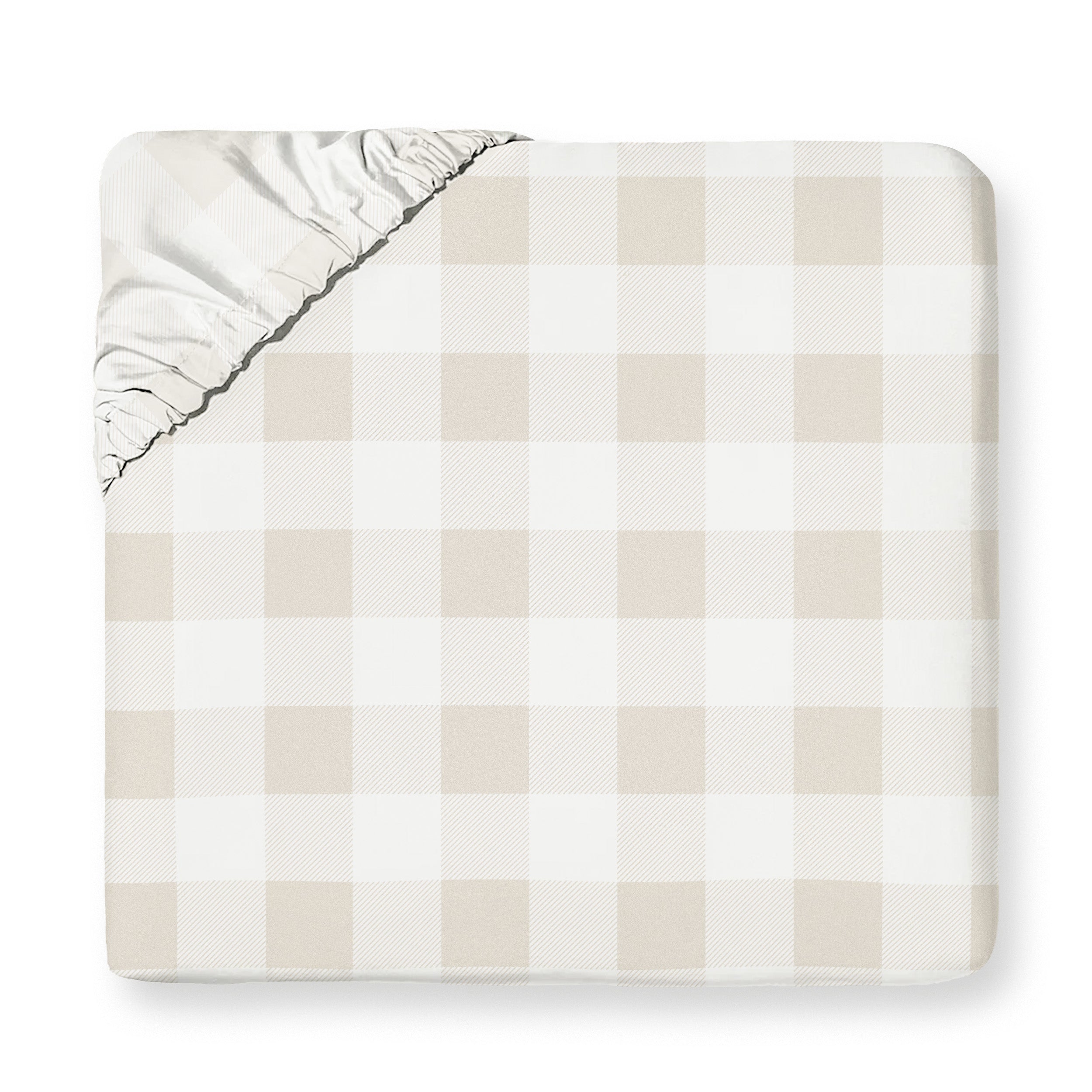 Organic Kids Fitted Sheet - Plaid Fitted Sheet Set Makemake Organics   