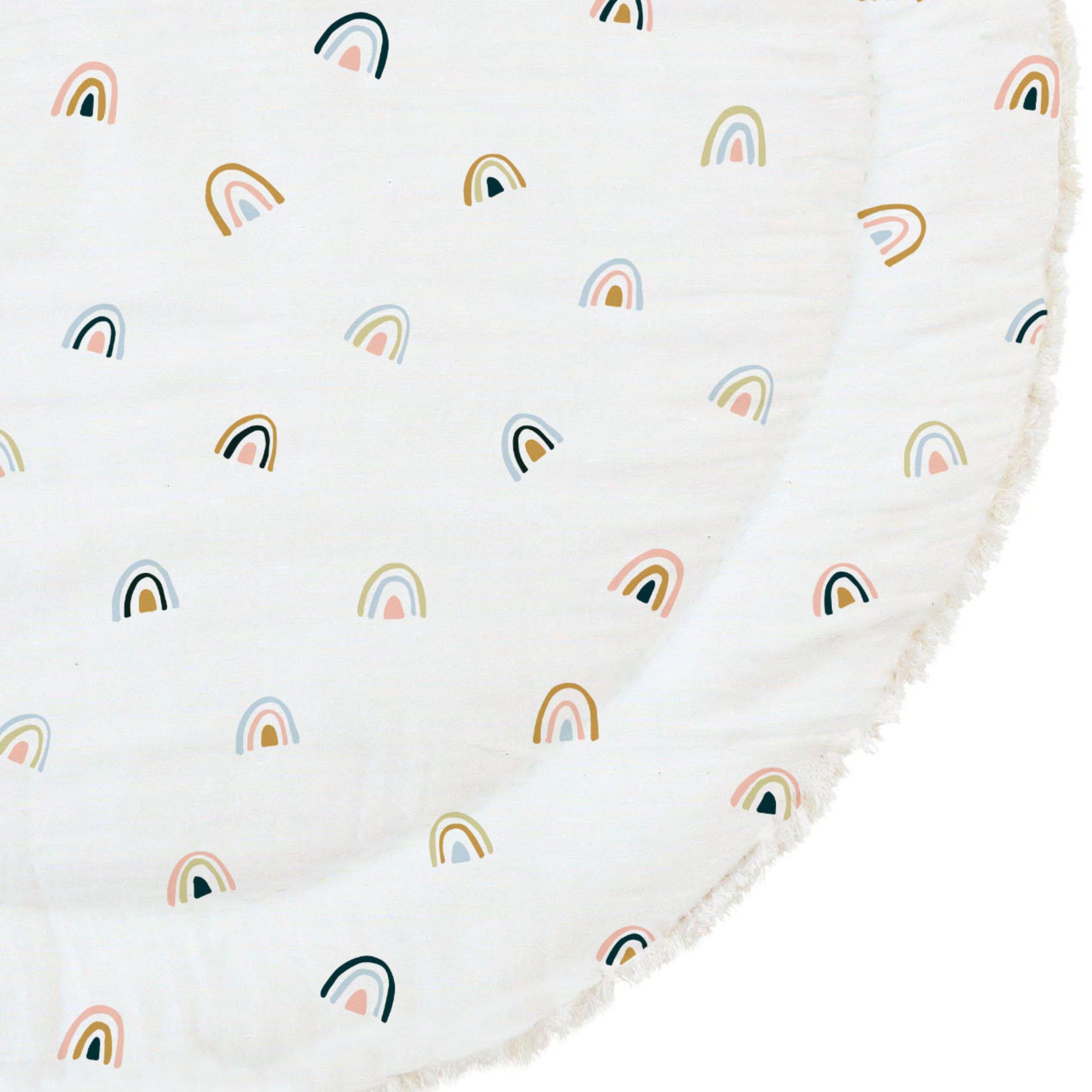 Organic Baby Play Mat - Rainbow and Ivory Play Mat Makemake Organics   